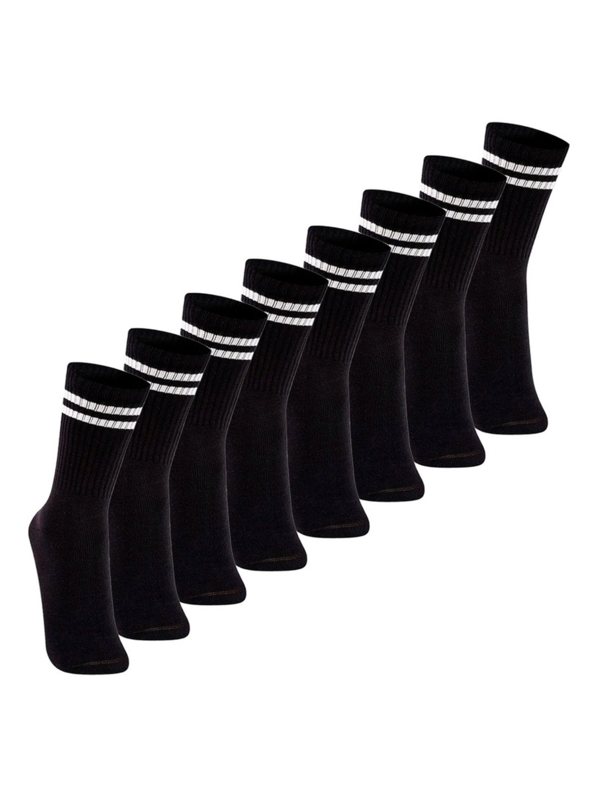 Kit com 8 Pares de Meias Esportiva Cano Longo Lupo 3292-009
