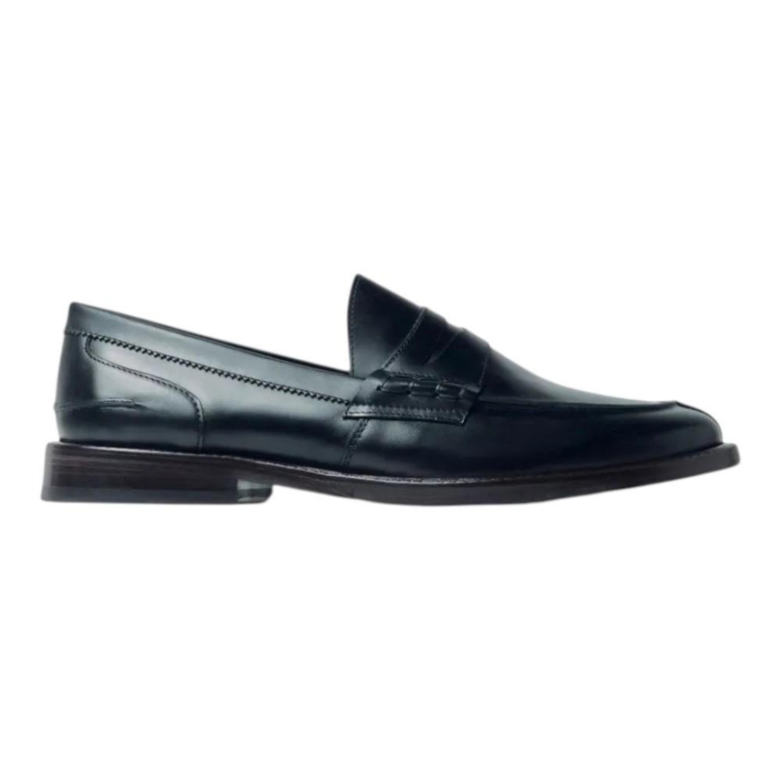Sapato Casual Oficina Mocassim Roger De Couro Preto Preto