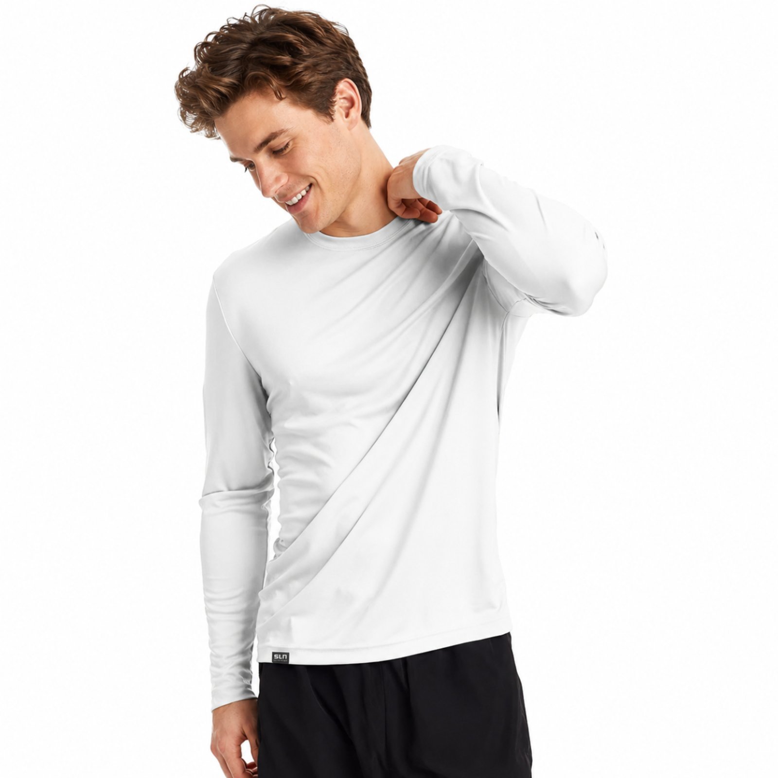 Camiseta Uv Masculino Slim Fitness Proteção Solar Praia - Branco