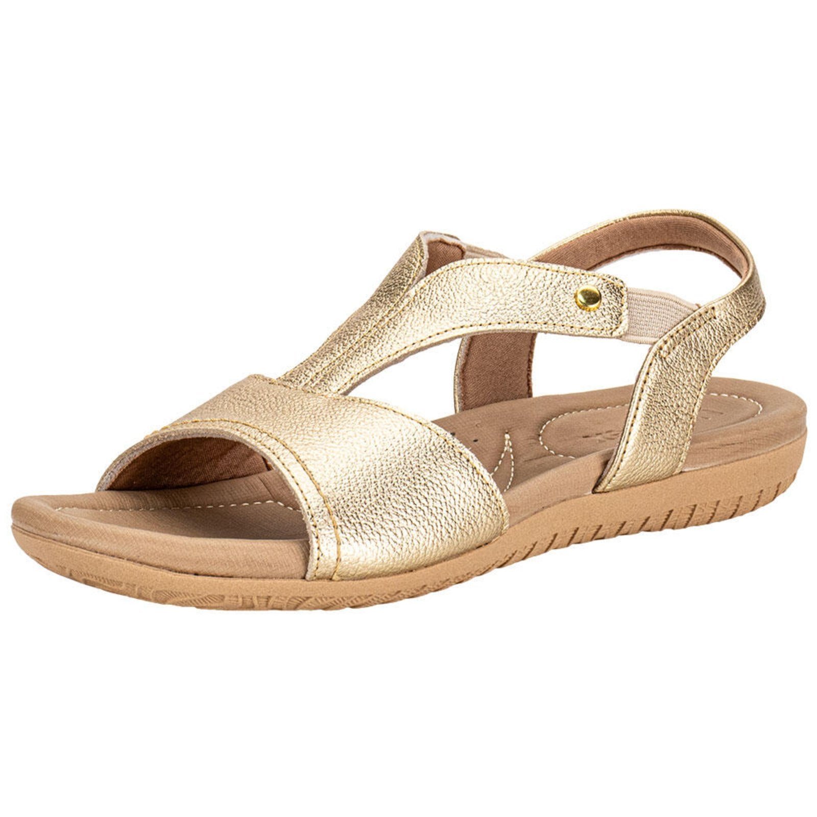 Sandália Feminina Flat Usaflex R18083 0948083 Dourado