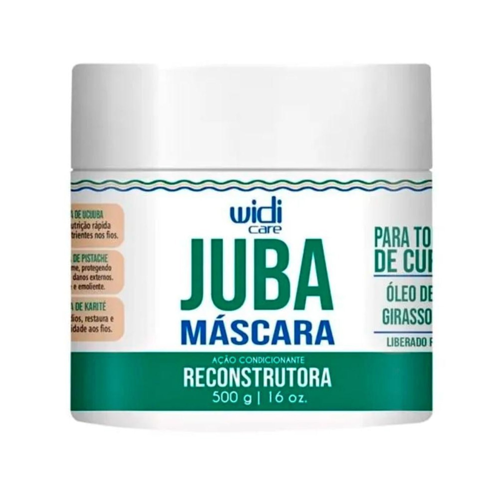 Widi Care Juba Ação Condicionante Máscara Reconstrutora 500G