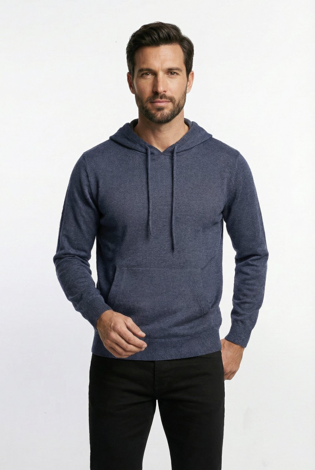Blusa masculina moletinho com capuz 90153 - Azul Marinho