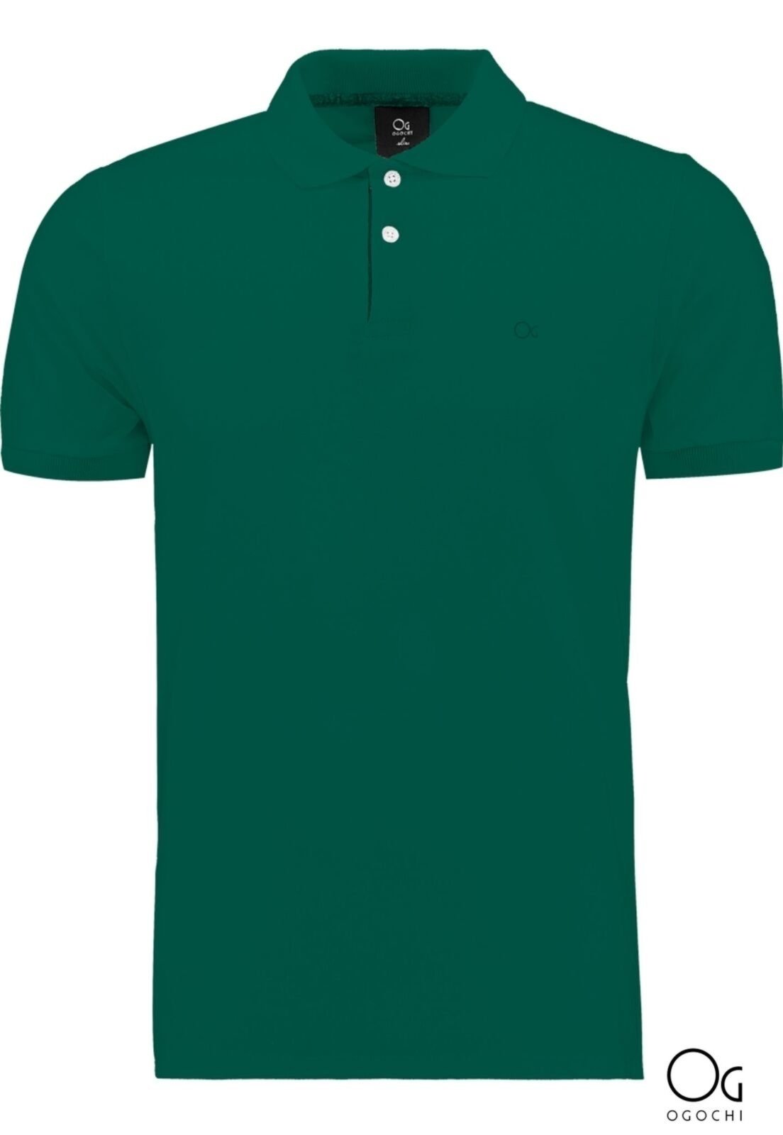 Camisa Polo Basica Ogochi Slim Fit Verde