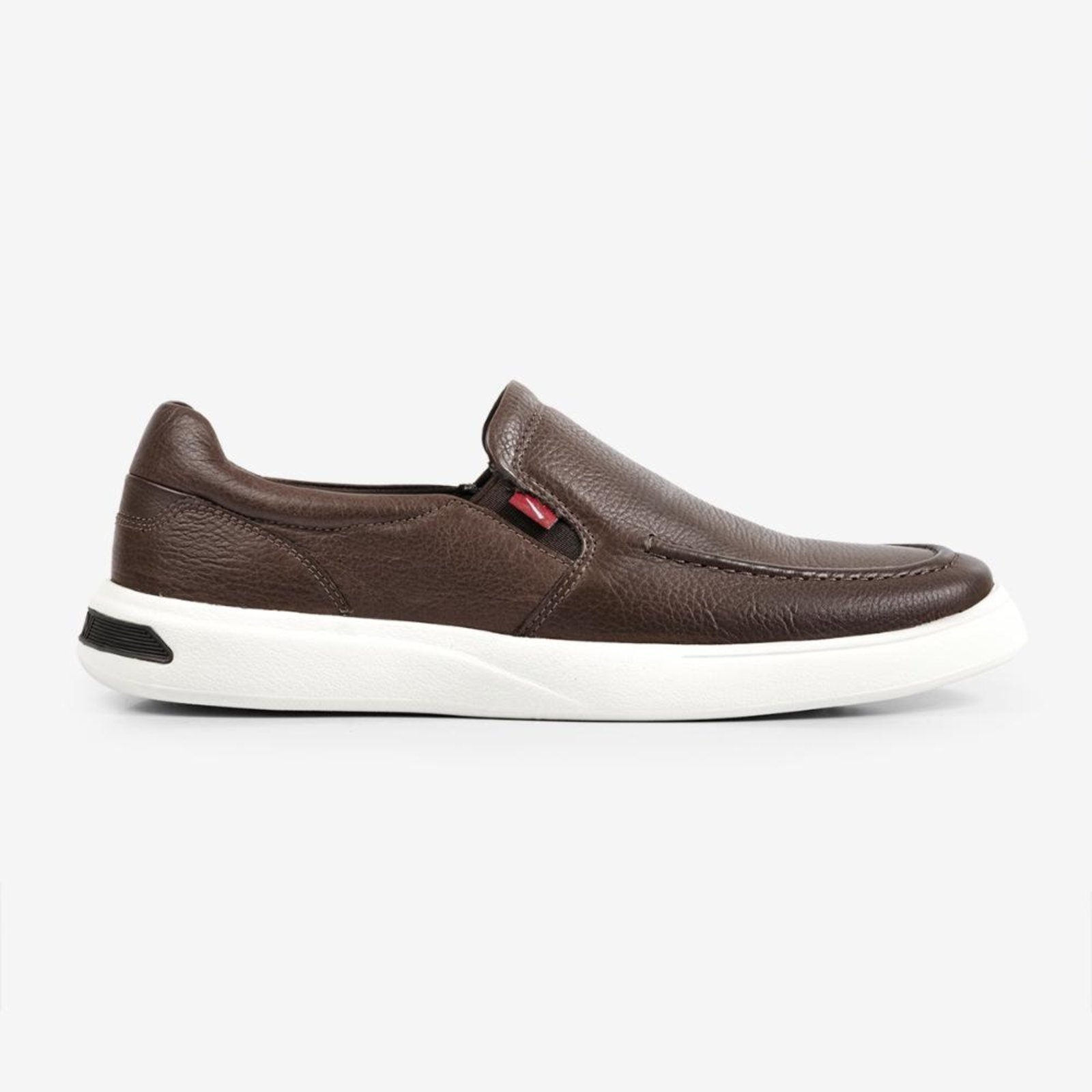 Sapato Slip On Masculino Couro Legítimo Ferracini Buzios Marrom 8960-652C