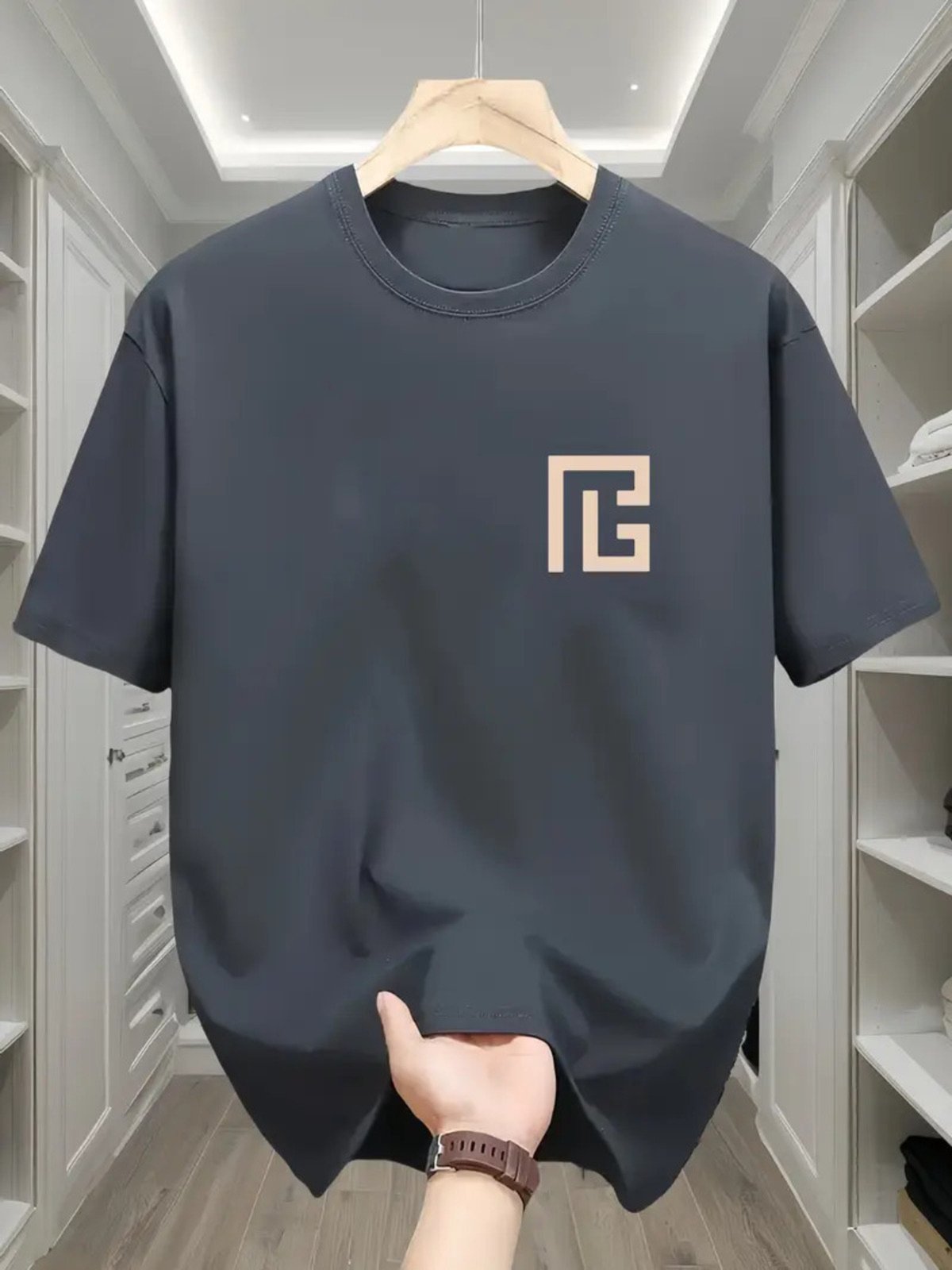 Camiseta Estampada PG Safira Moda Algodão Cinza Chumbo