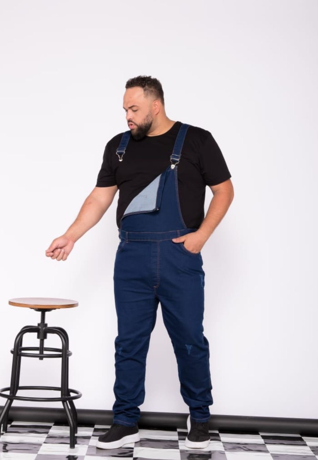 Macacão Masculino Azulão Plus Size Alleppo Jeans