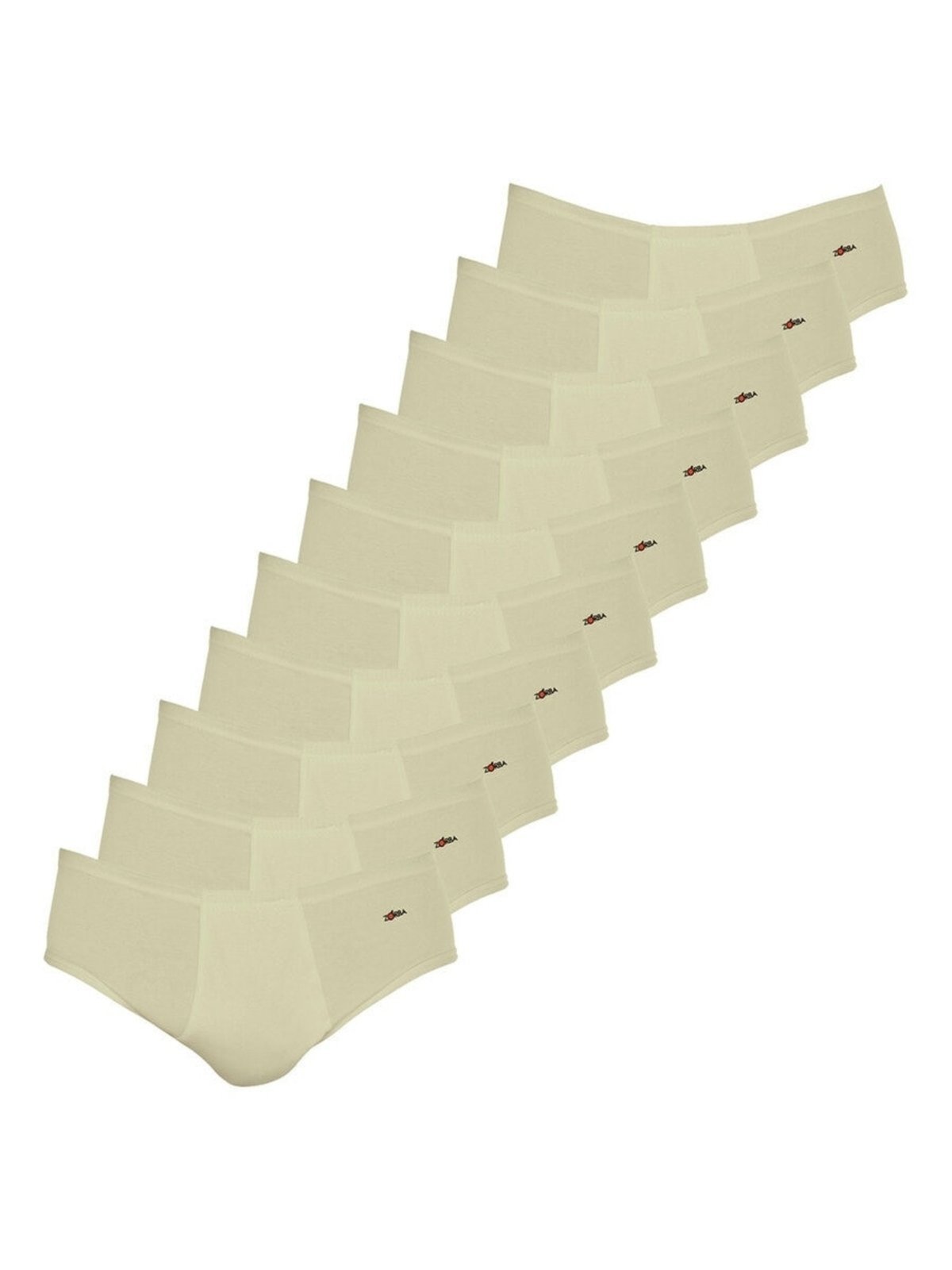 Kit com 10 Cuecas Slip Zorba com Abertura 172 Plus Size Bege