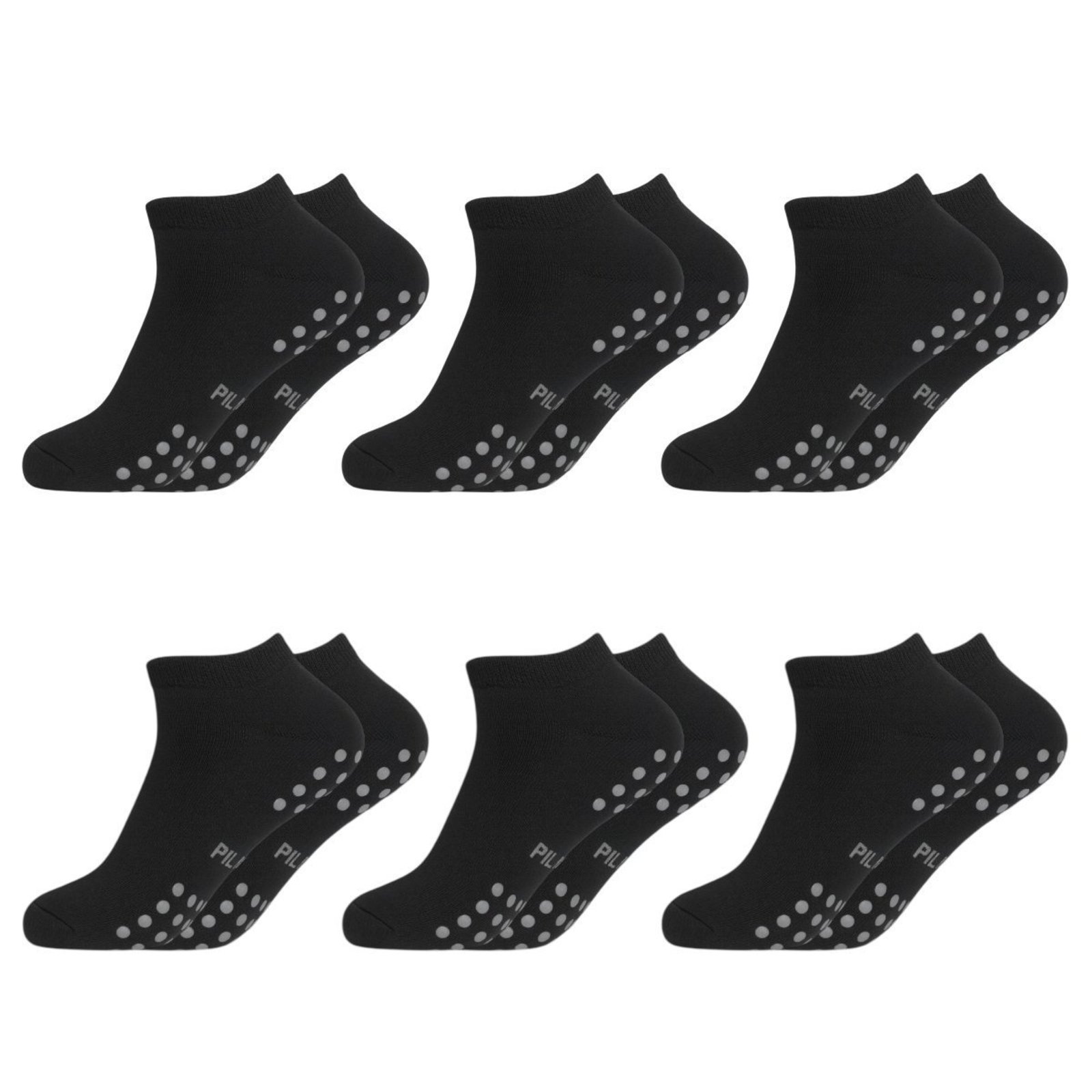 Kit 6 Pares de Meias QLC Sports Algodão Cano Curto Esportiva Preto
