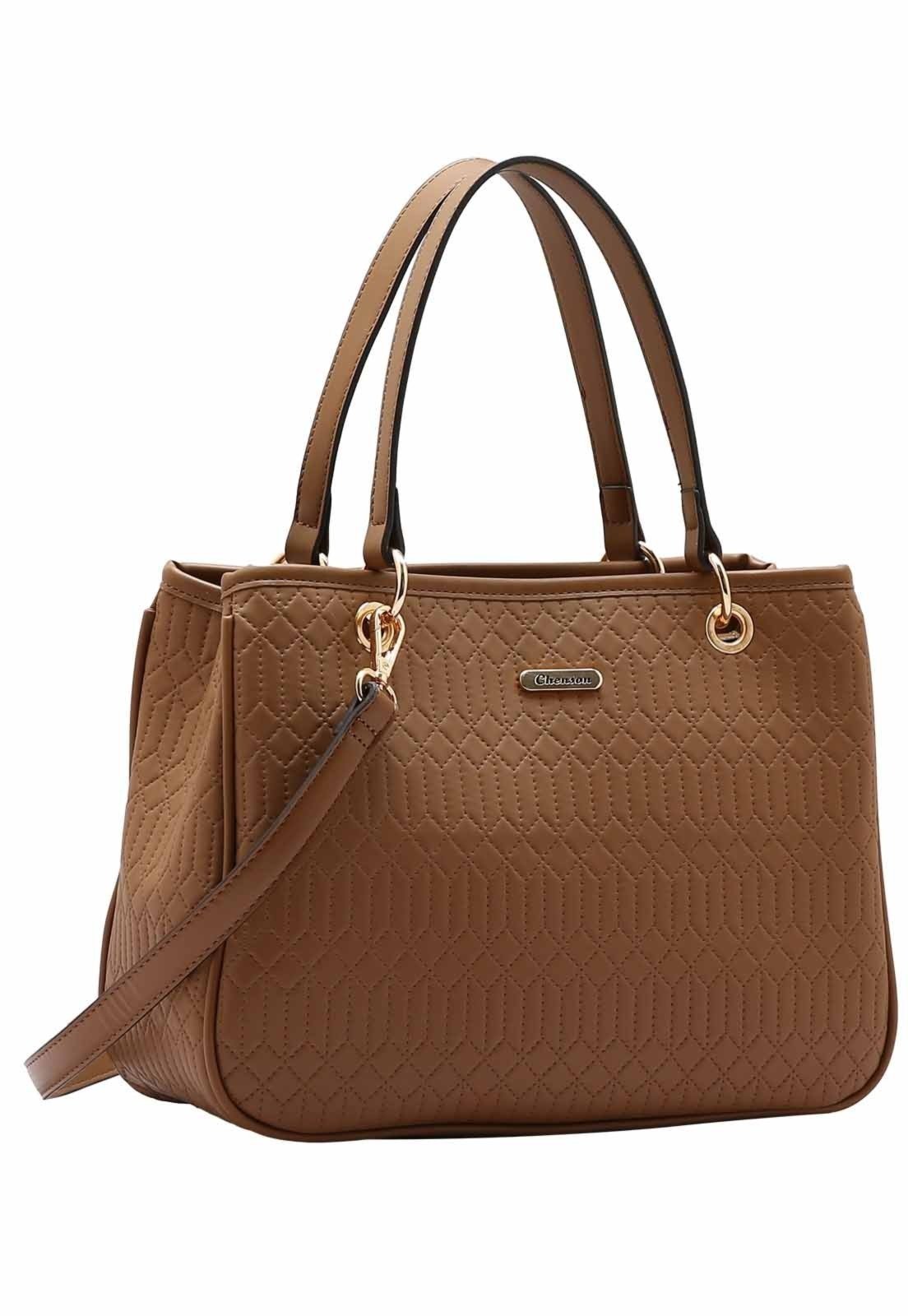 Bolsa Feminina Chenson Original Matelassê Mão Marrom 3484857