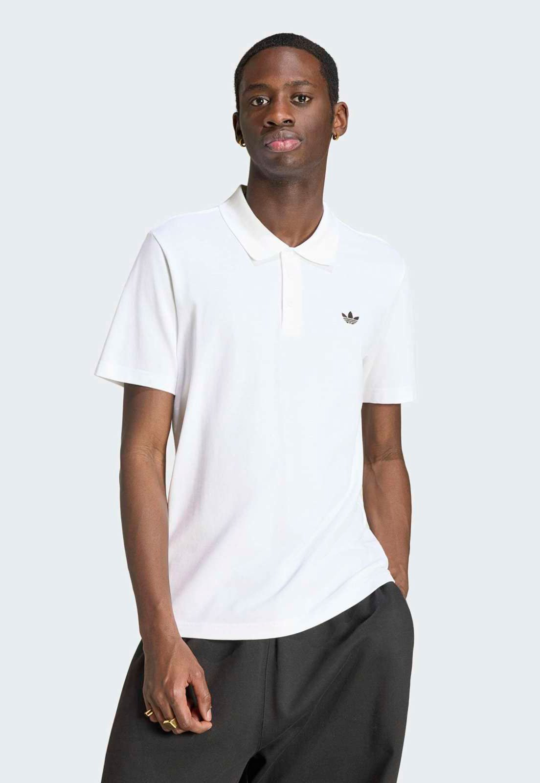 Camisa Polo Masculina adidas Originals Trefoil Essentials Branca