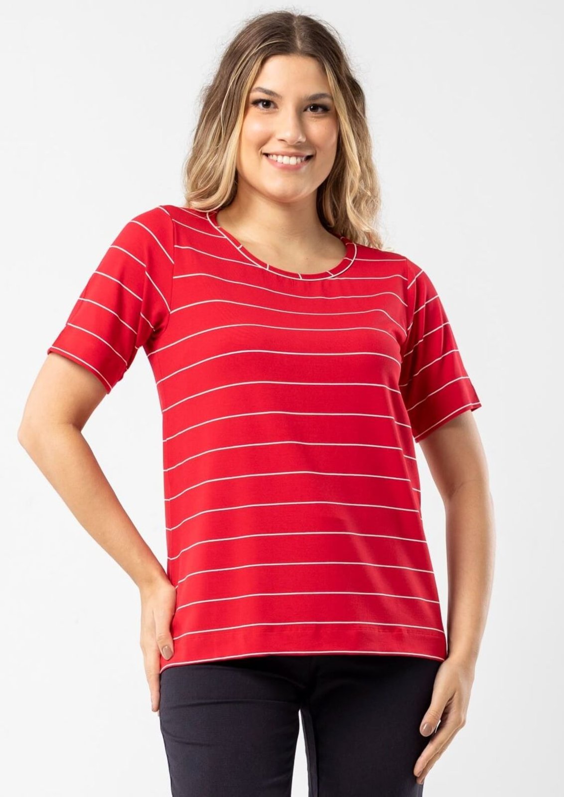 Blusa Pau a Pique Listrada Vermelho VERMELHO – GG Pau a Pique