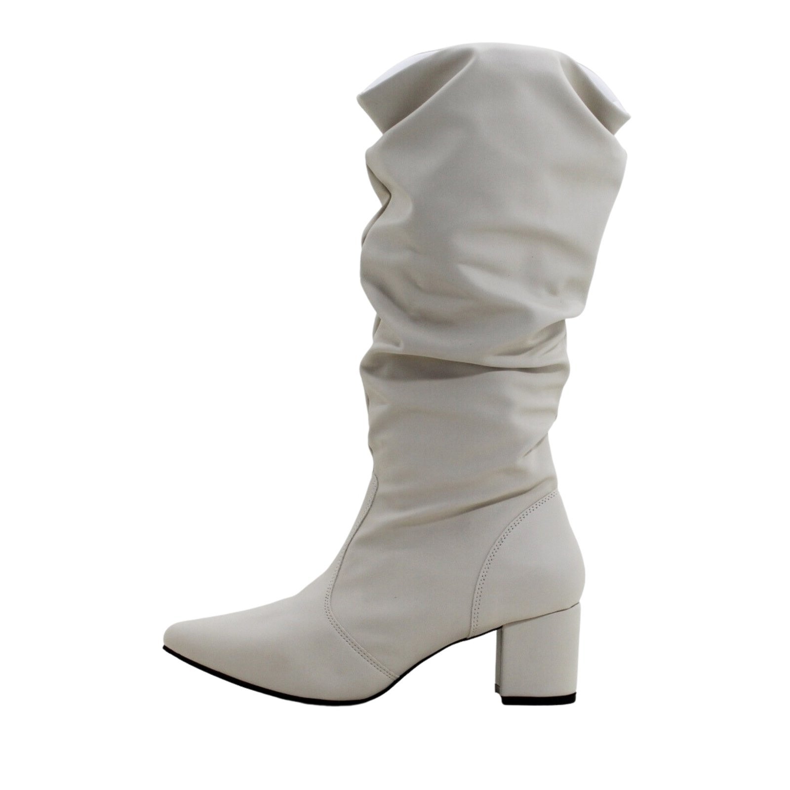 Botas Femininas Lirom Cano Enrrugado Moda Lançamento Vegana