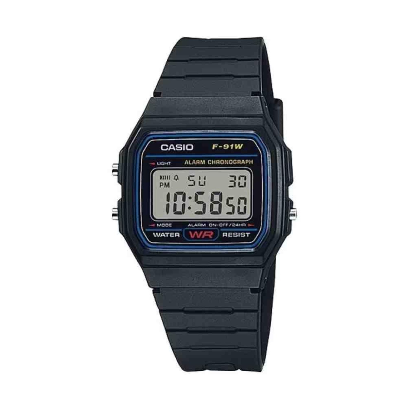 Relógio Casio Vintage Preto Unissex F-91W-1DG-SC