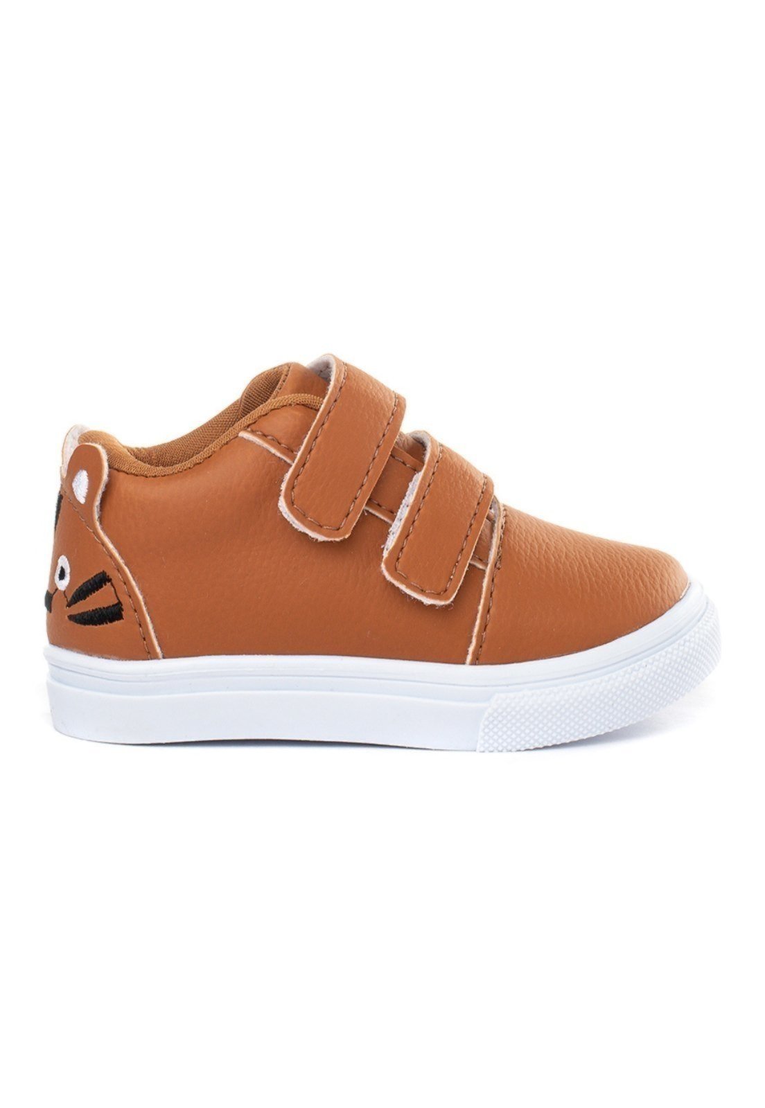 Infantil - Tênis Masculino Casual Gatinho Funfy 1026A Marrom Menino