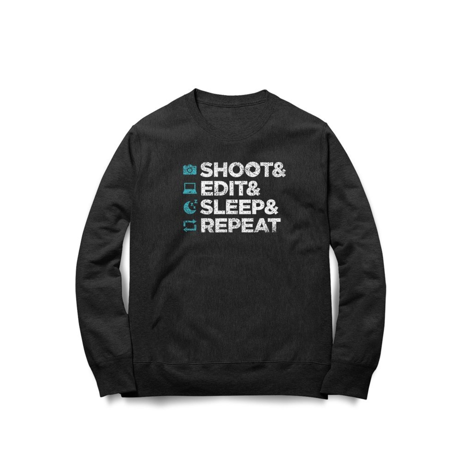 Moletom Shoot Repeat - Preto - Casual - Studio Geek