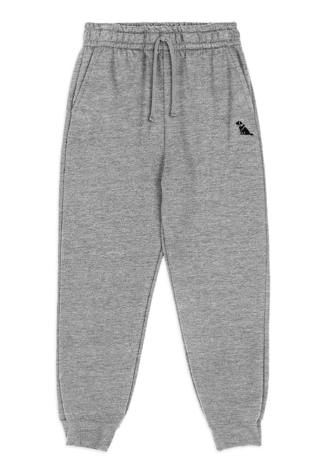 Infantil - Calça Básica para Menino em Moletom Quimby Cinza