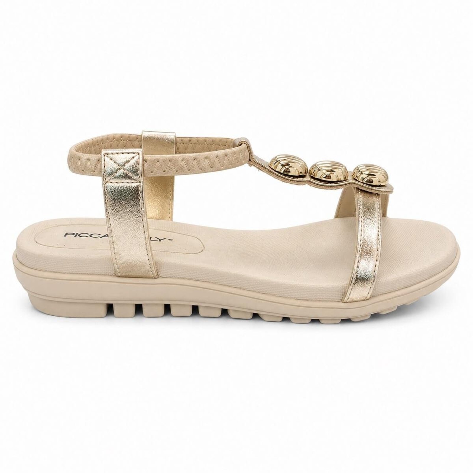 Sandália Anabela Feminina Piccadilly 523015 Caramelo