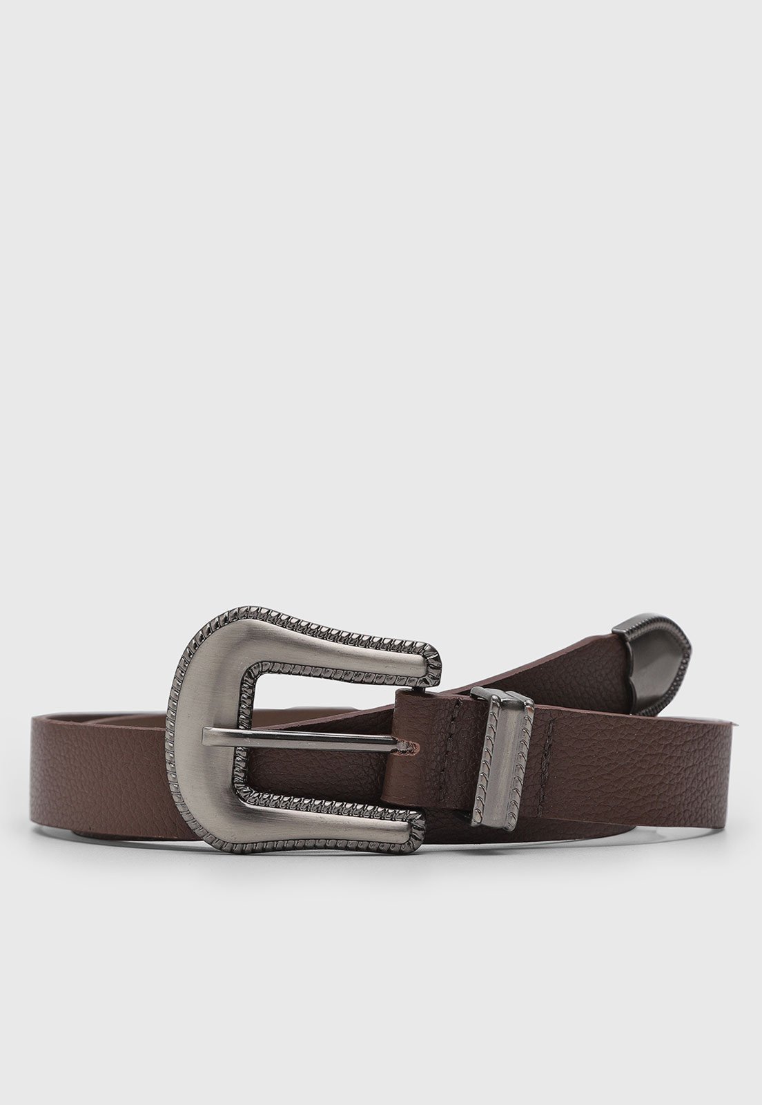 Vista 2 Cinto Feminino Santa Lolla Fivela Texturizada marrom Santa Lolla marrom