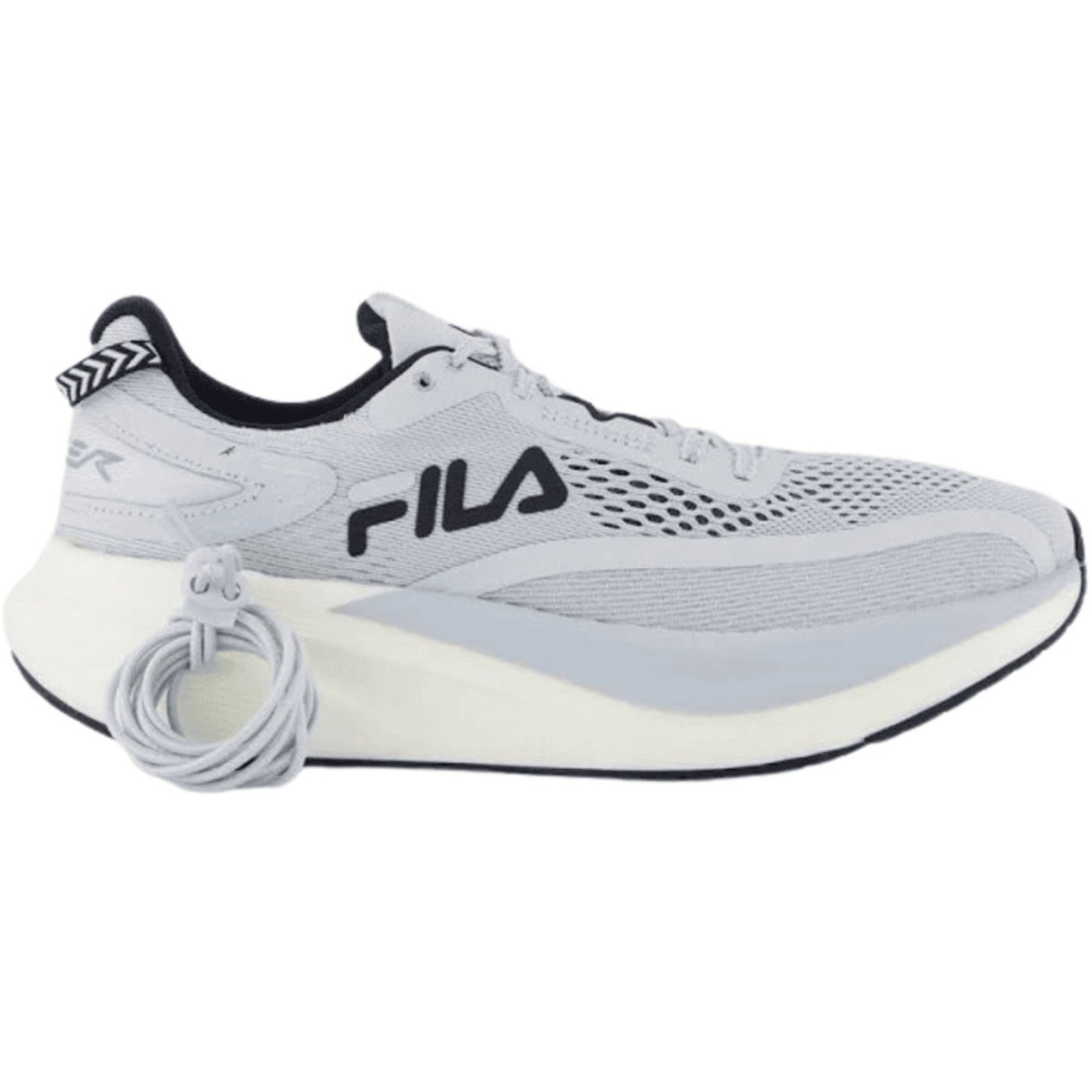 Vista 2 Tênis Fila Racer T2 Xtreme Masculino Gelo Preto cinza Fila cinza
