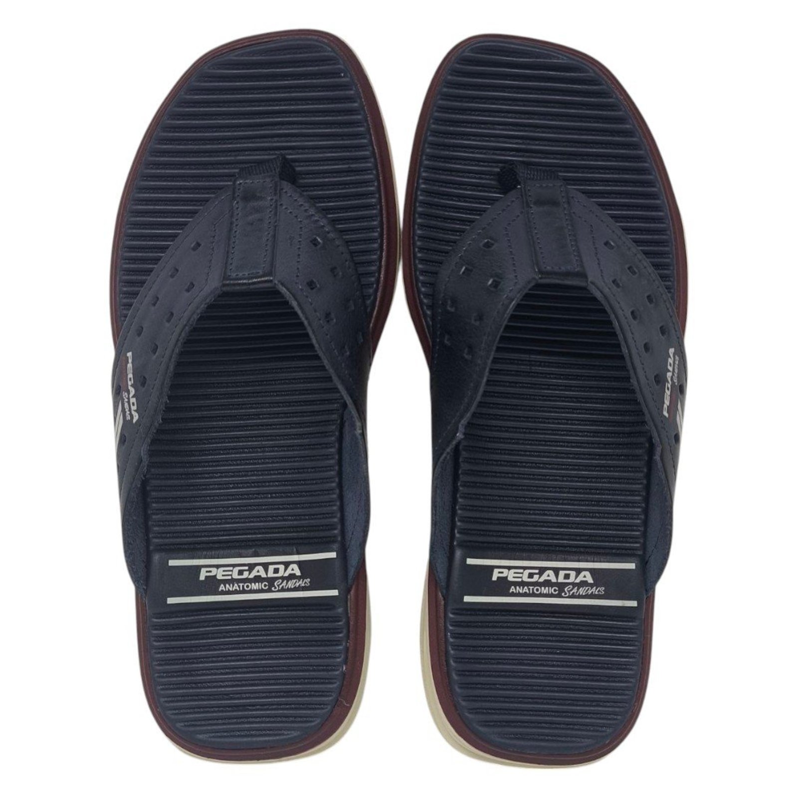 Chinelo Masculino em Couro Anatômico Conforto Leveza Pegada