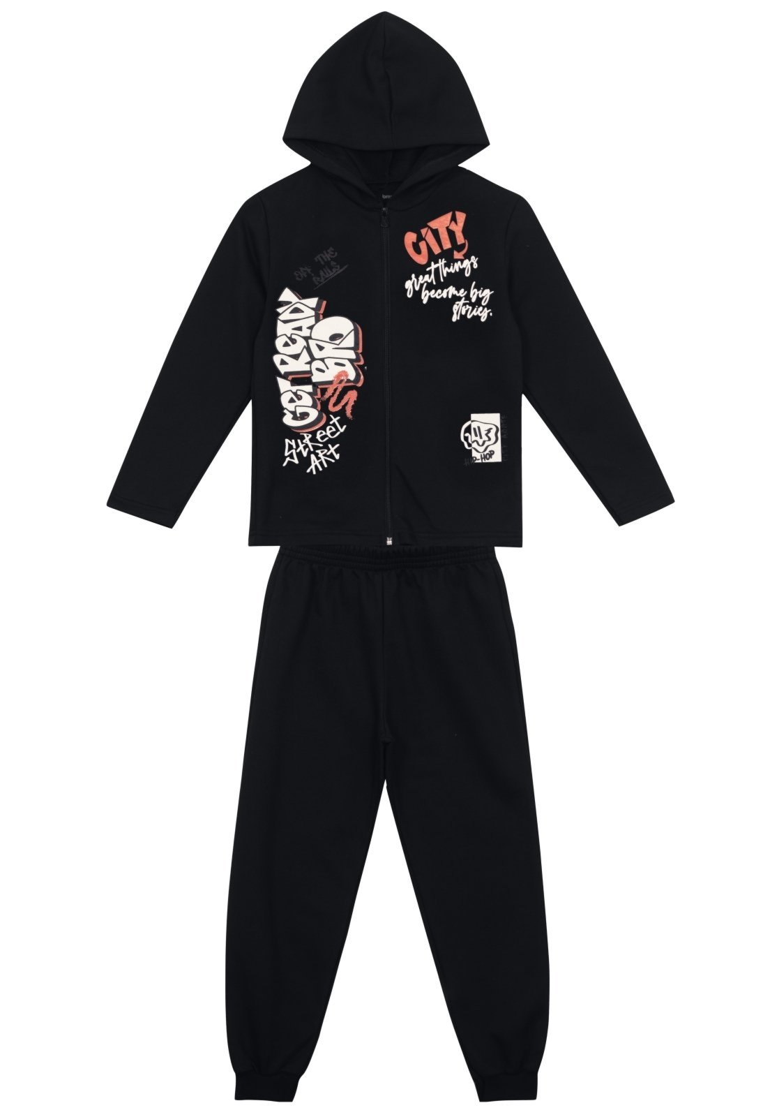 Infantil - Conjunto menino em moletom peluciado Brandili