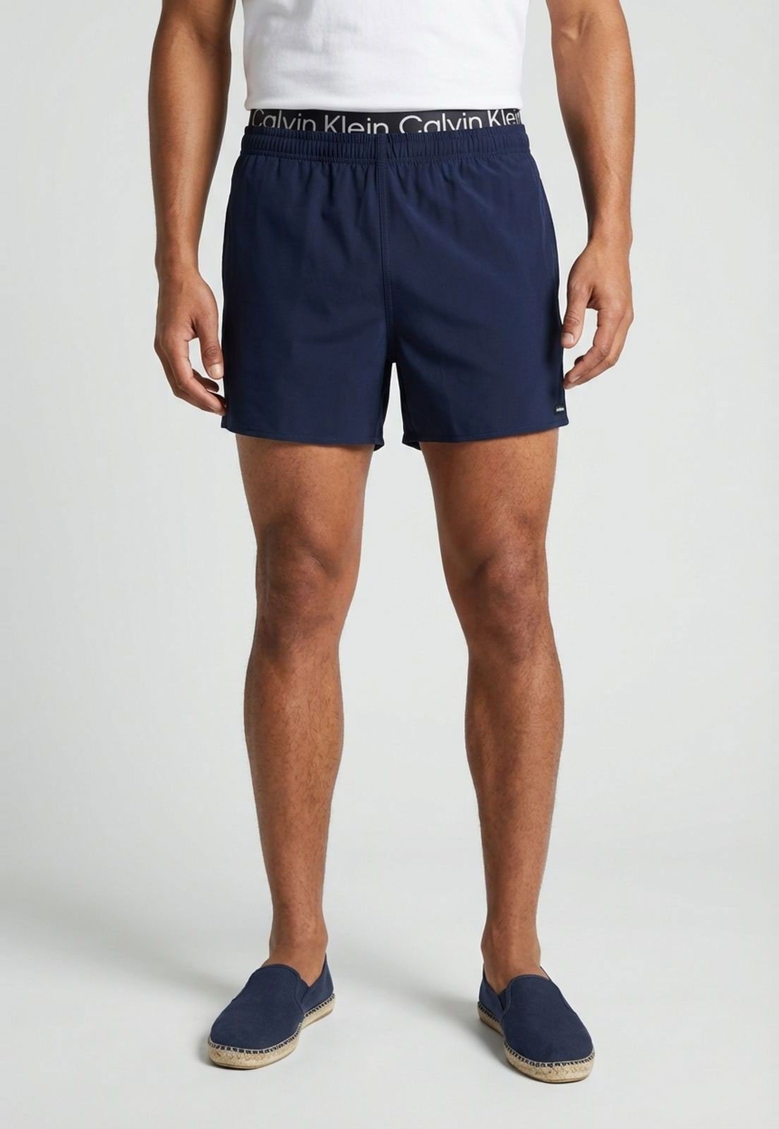 Short Masculino Calvin Klein Jeans Elástico Azul Marinho