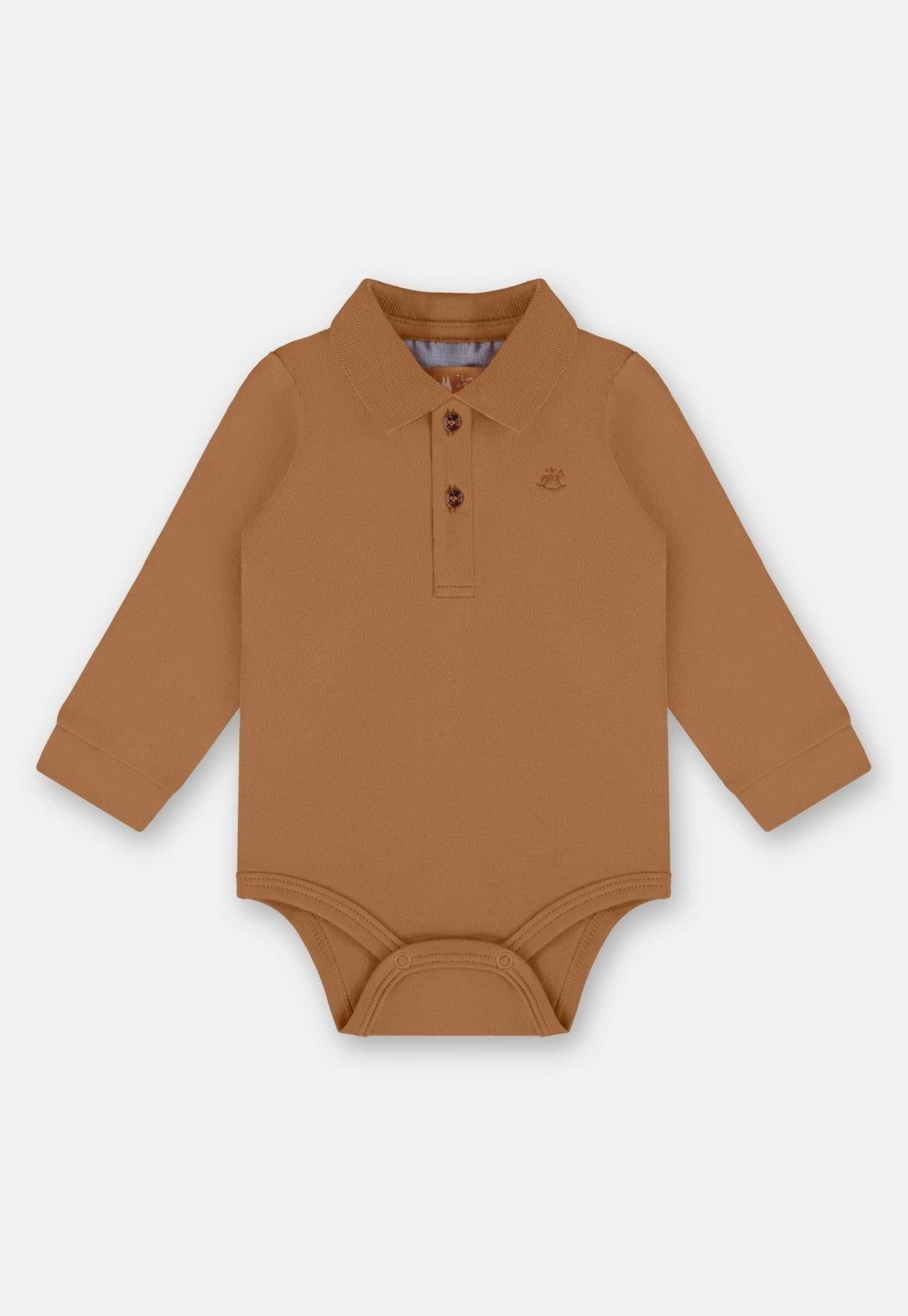 Infantil – Body Polo para Menino em Suedine Up Baby Marrom