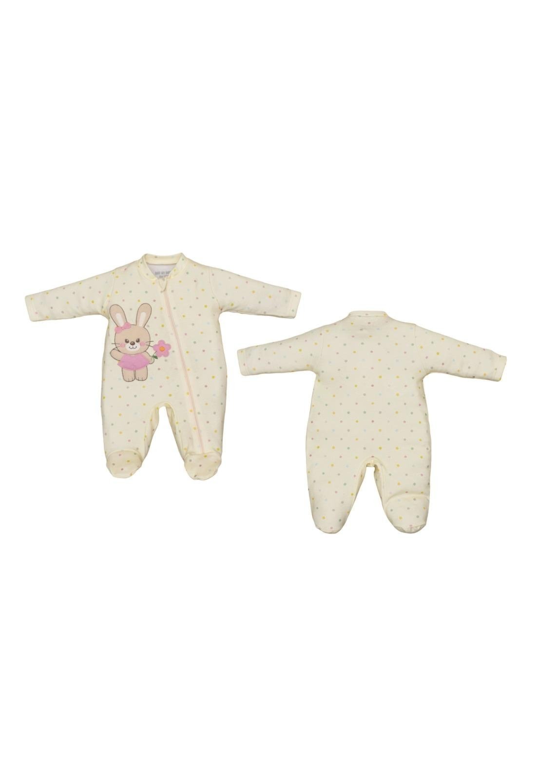 Infantil - Macacão Longo Amarelo Aveludado Menina Upi Uli RN Amarelo