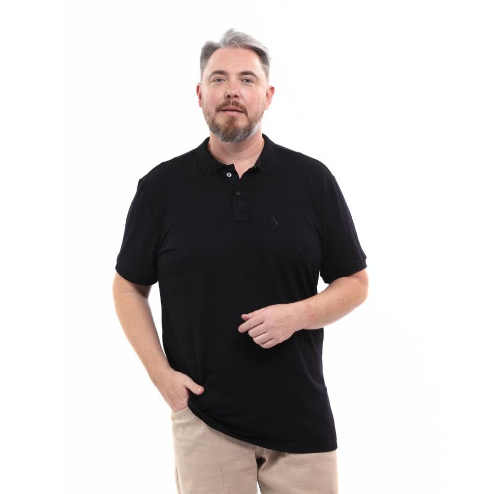 Camisa Polo Plus Masculina Piquet Conforto