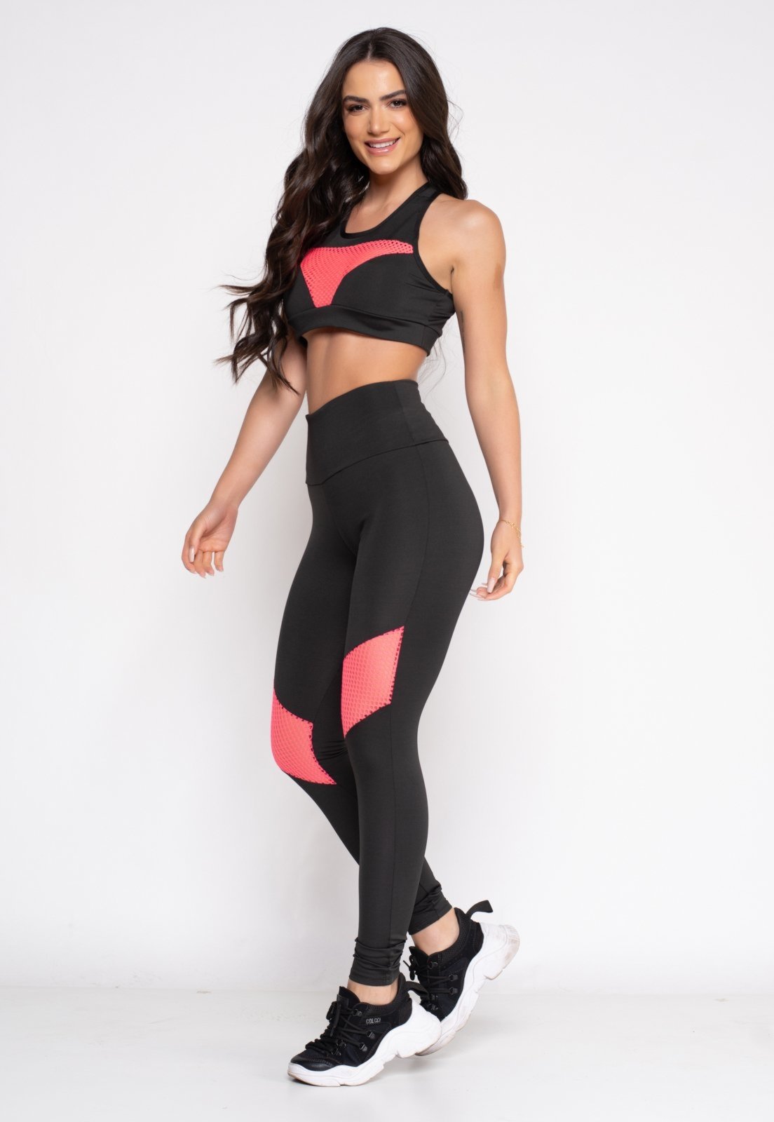 Conjunto Fitness Fristyle Legging E Top Academia Rosa