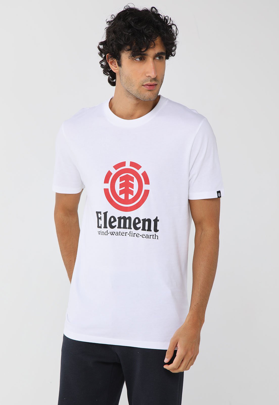 Camiseta Masculina Element Vertical Branca