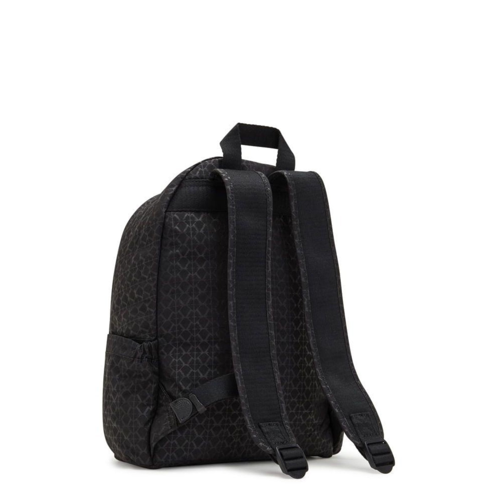 Vista 3 Mochila Kipling Delia Signature Emb Estampado preto preto