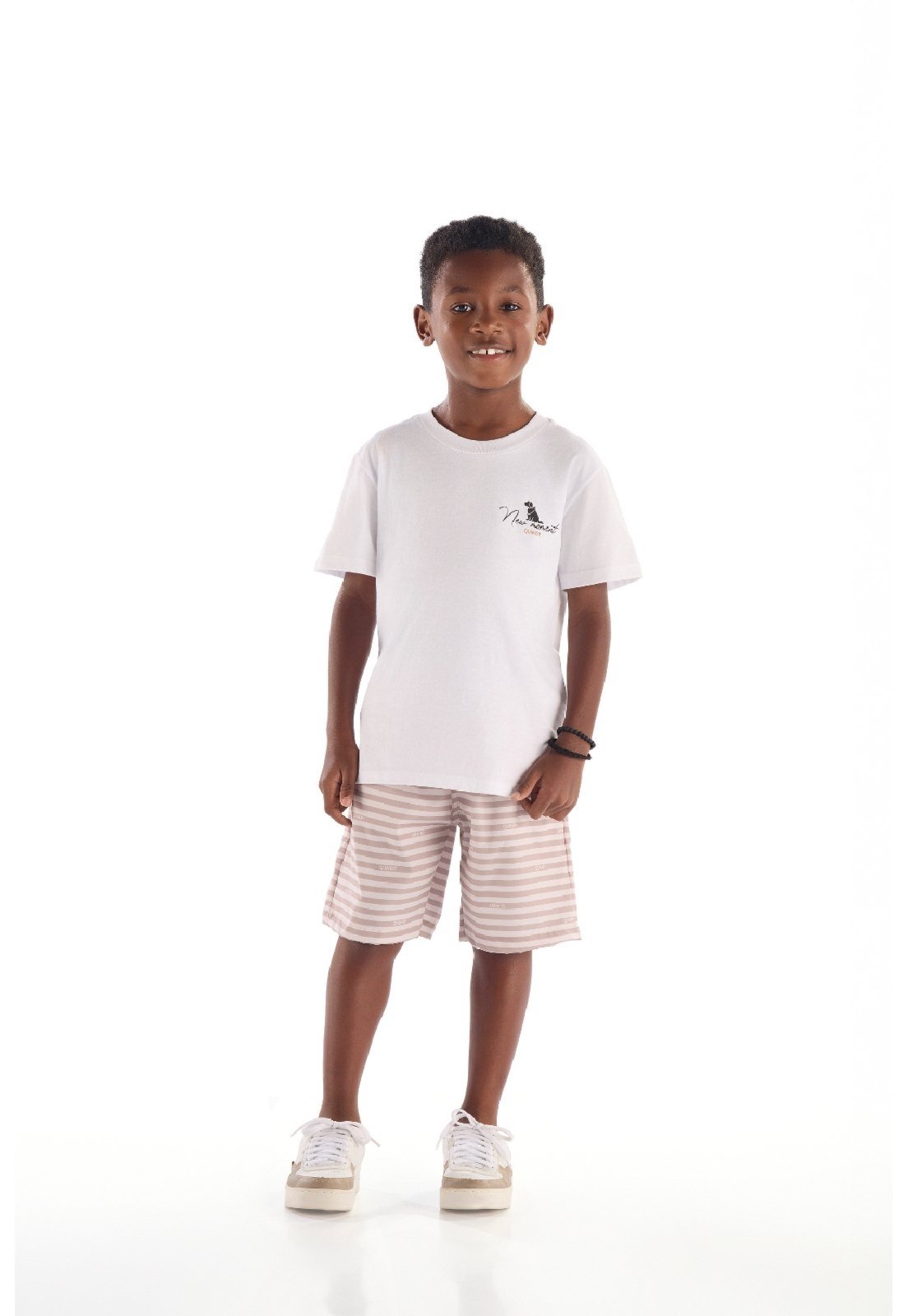Vista 2 Infantil - Conjunto Camiseta Bermuda Quimby preto Quimby preto
