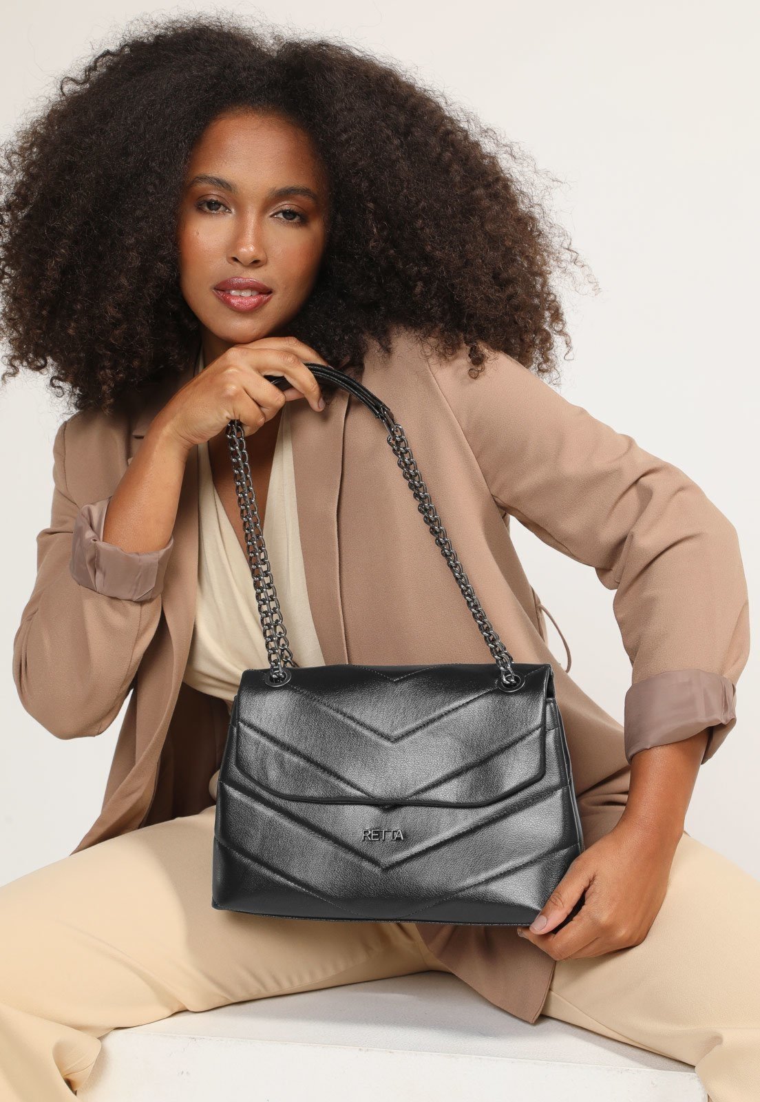 Bolsa Feminina Retta Isa Matelassê Preta