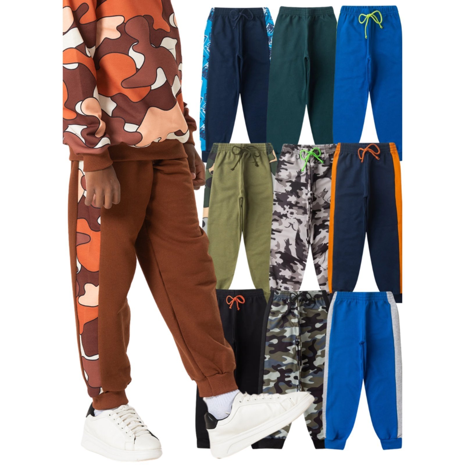 Infantil – Calça Molekada Menino Sortido em Moletom Felpado Multicolorido
