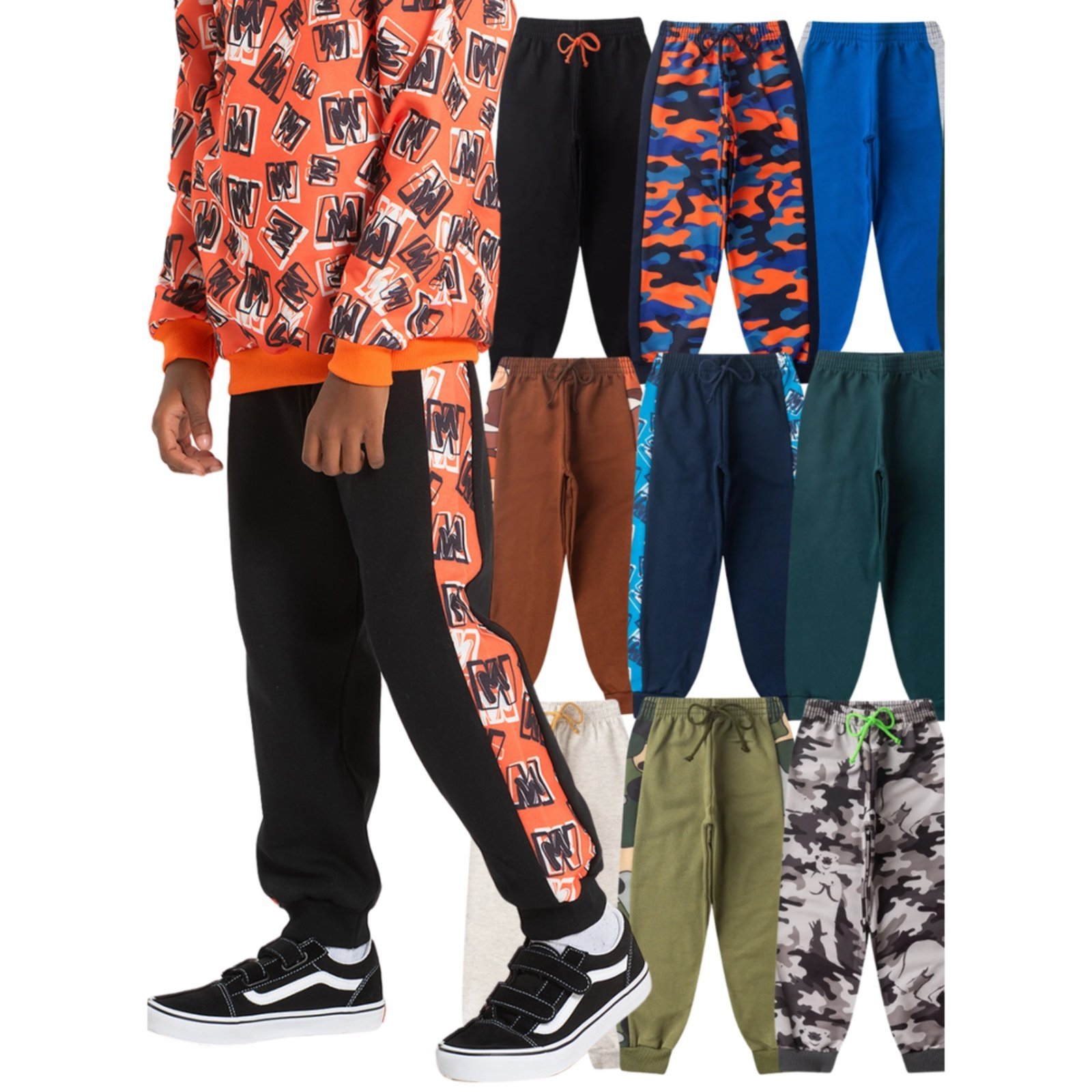 Vista 3 Infantil - Calça Molekada Menino Sortido em Moletom Felpado multicolorido Molekada multicolorido