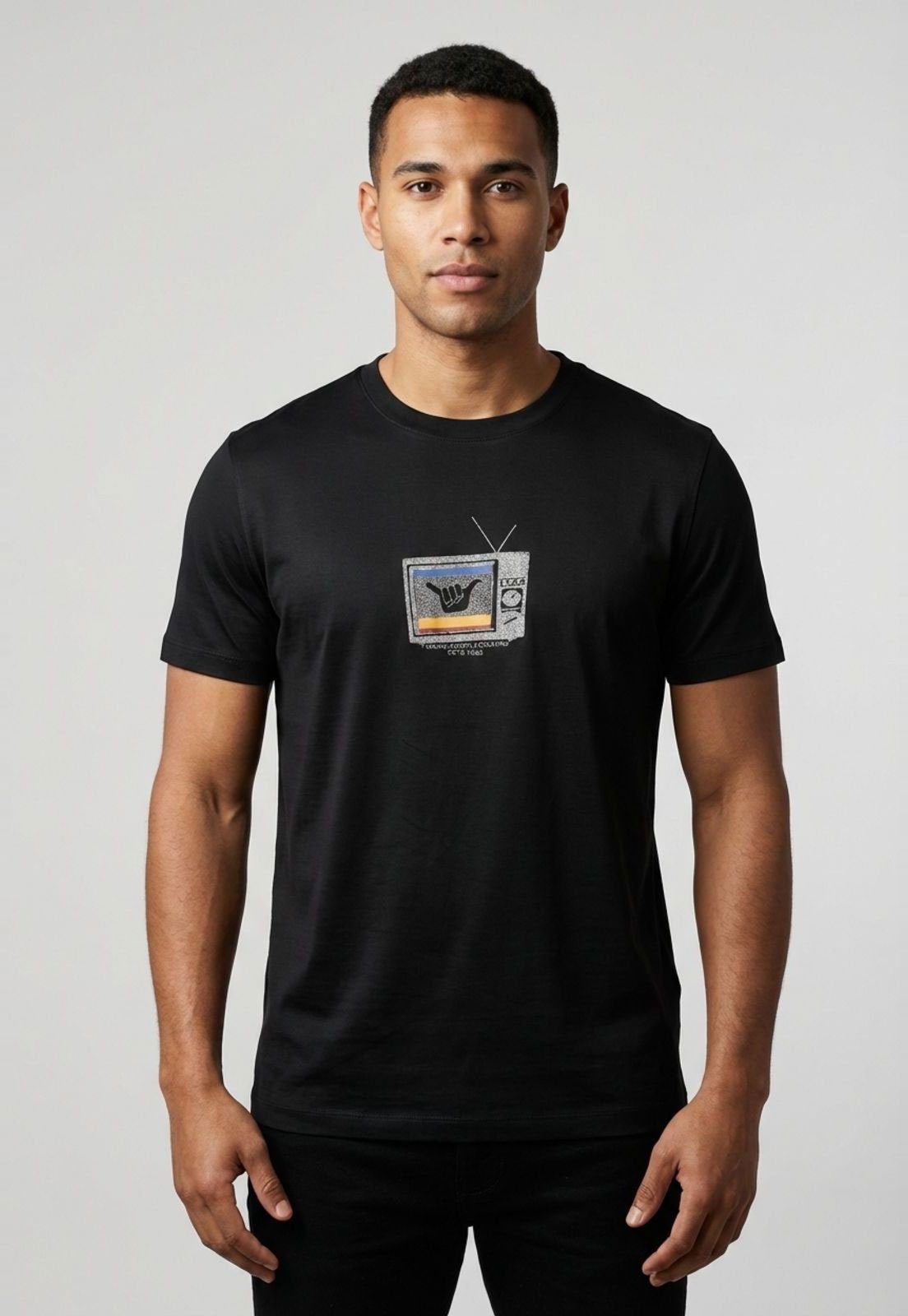 Camiseta Masculina Hang Loose Silk TVON Preta