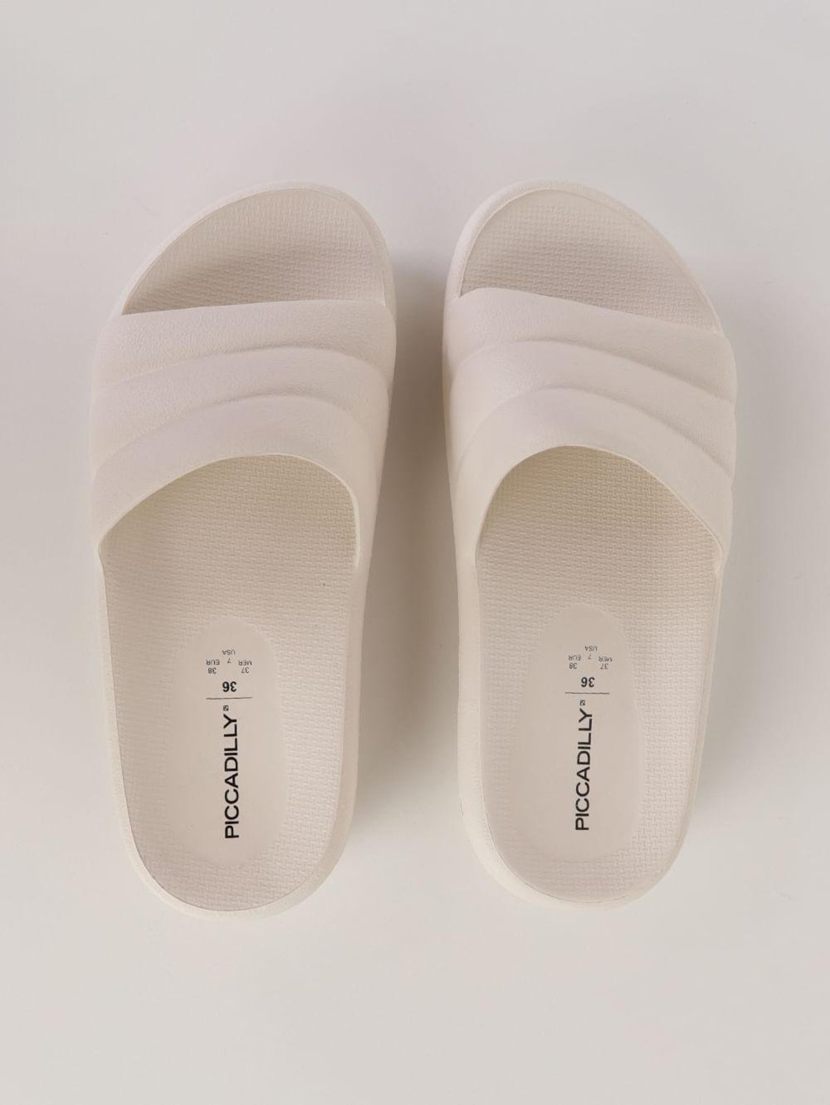 Chinelo Slide Piccadilly Feminino OFF WHITE