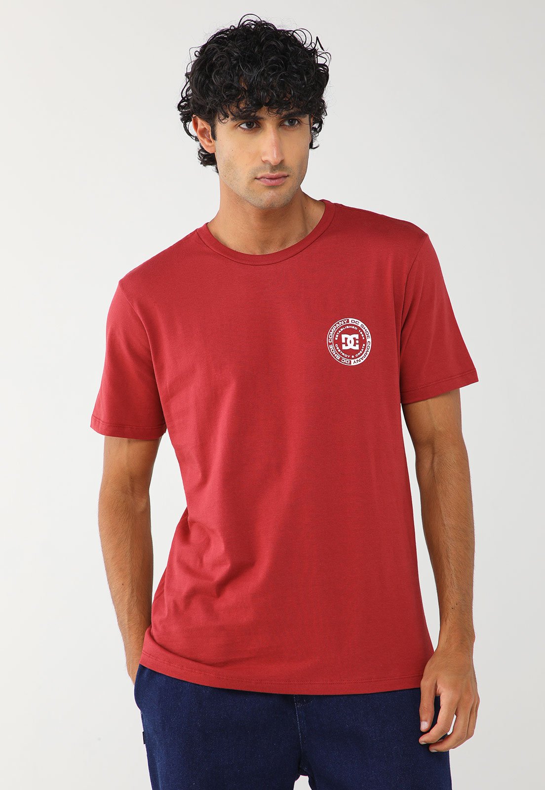Camiseta Masculina DC Shoes Corpo Vermelha
