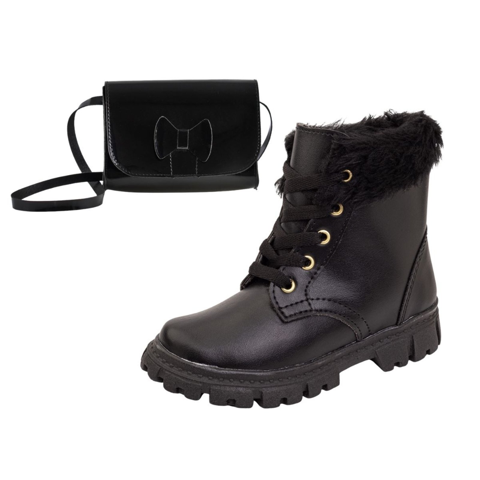 Infantil - Kit Bota Feminina E Bolsa Menina Blogueira