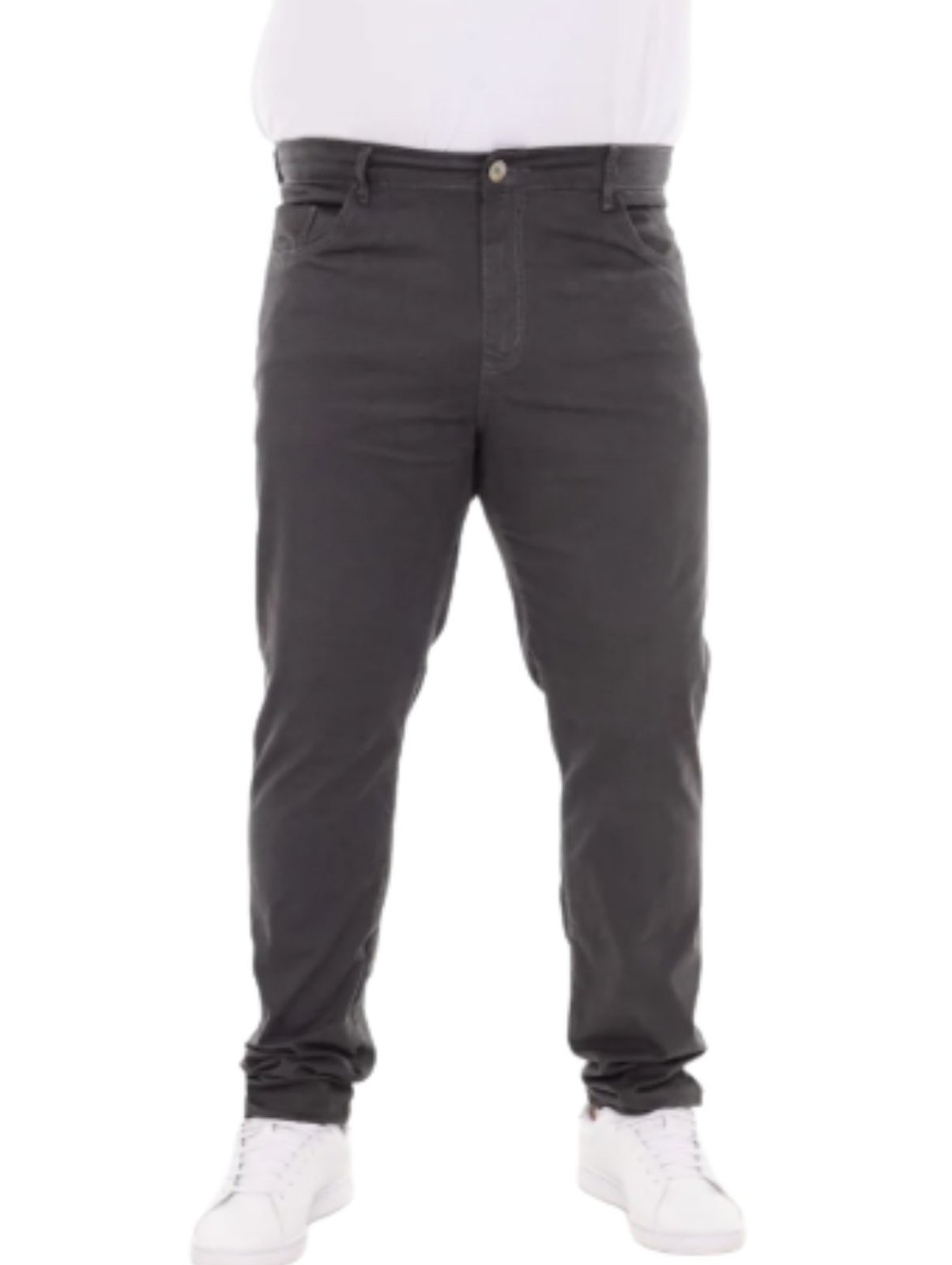 Calça Cinza Sarja Plus Size Moda Masculina Jeans Loka