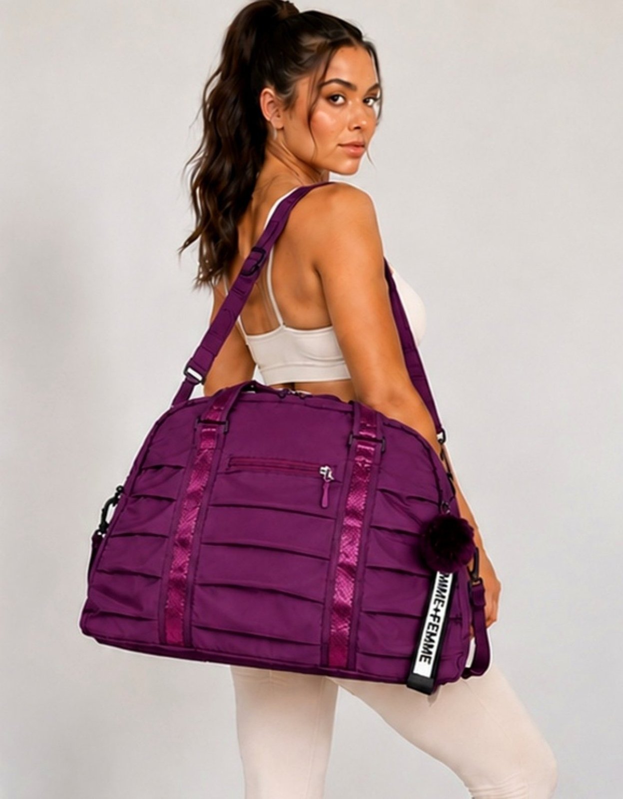 Bolsa Feminina Esportiva Grande Para Academia Treino Viagem Casual Mala Fitness Com Alça Transversal