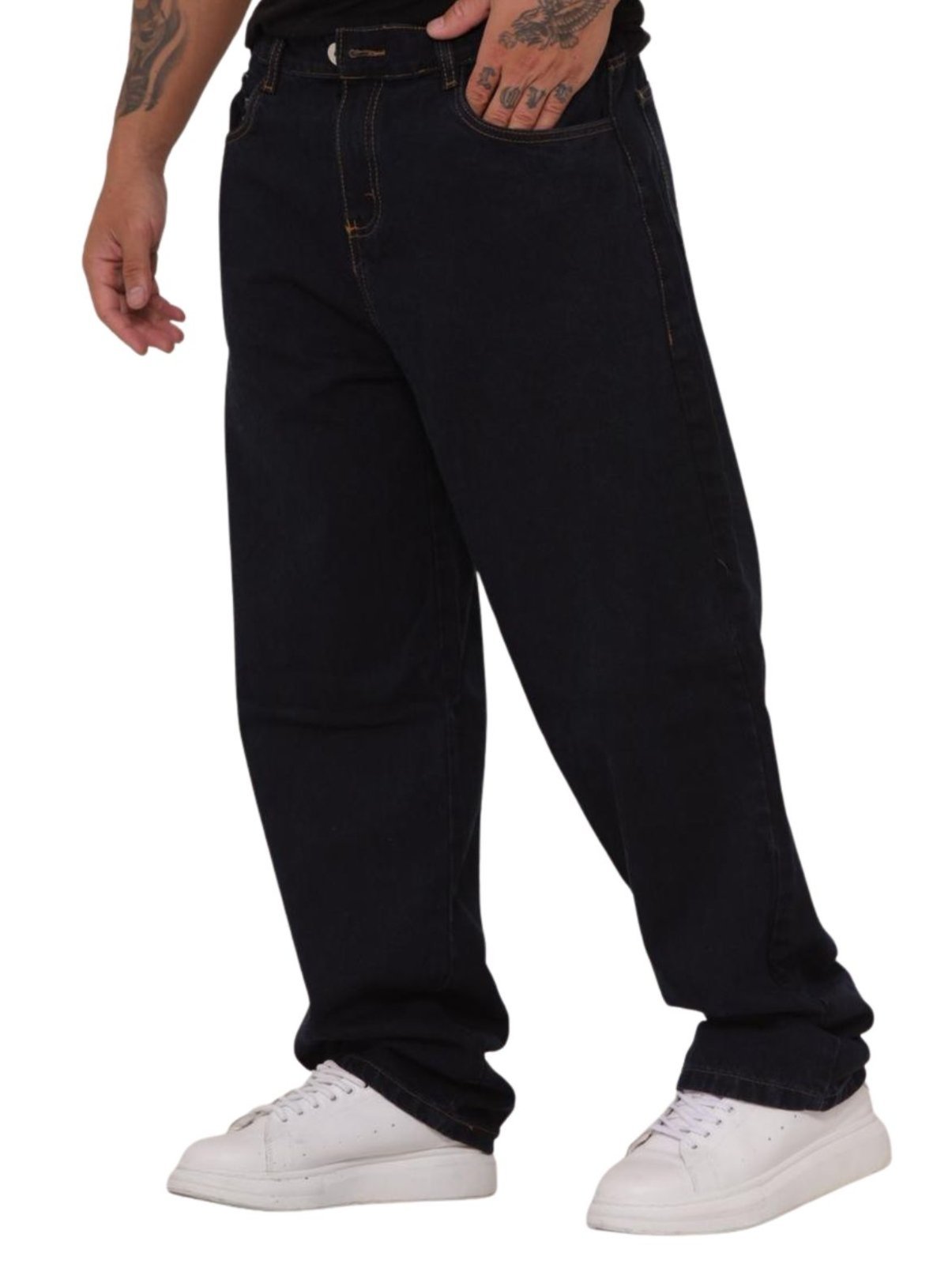 Calça Masculina Jeans Balão Escura Jeans Loka