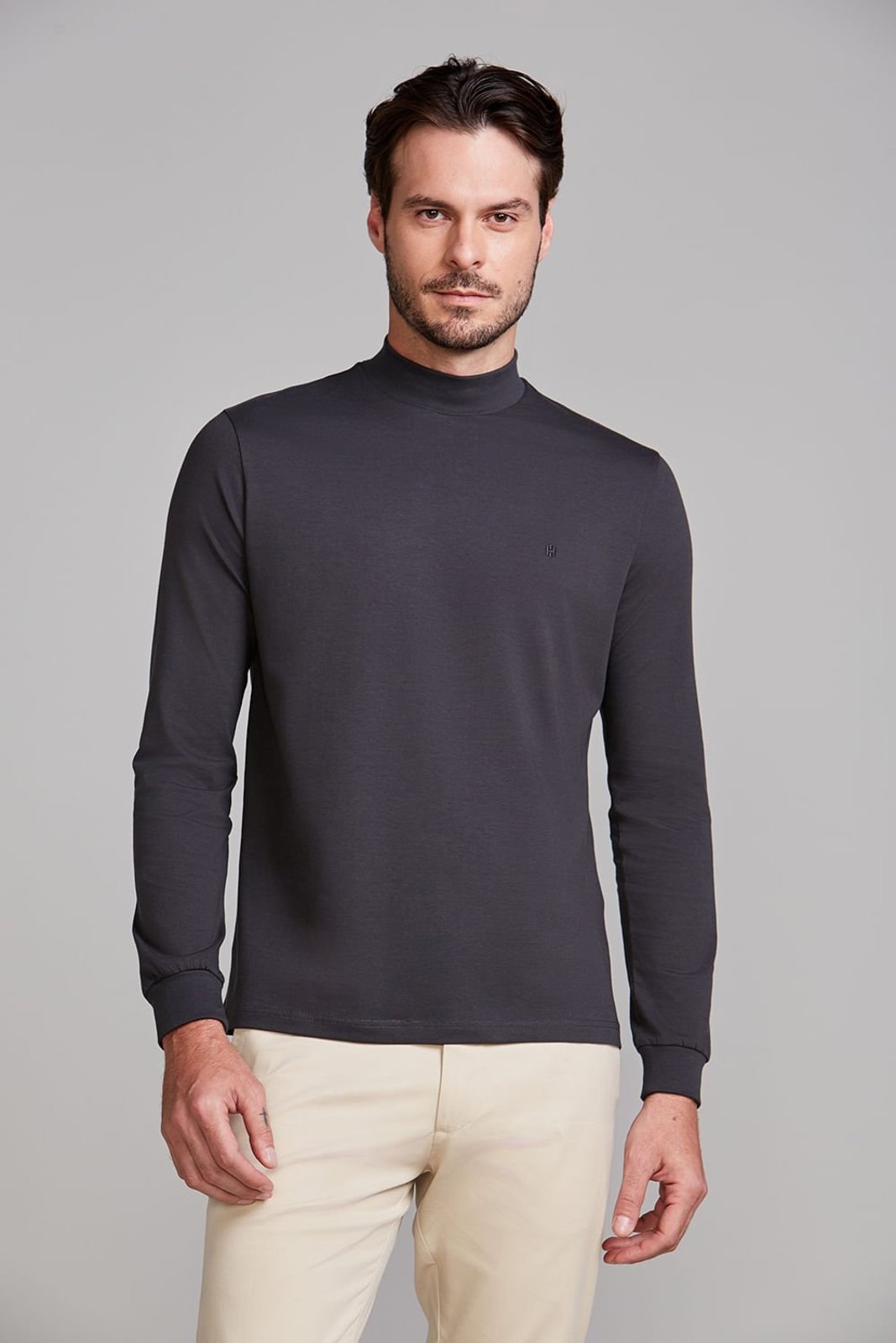 HIGHSTIL Camiseta Manga Longa Malha Slim Fit — foto 5