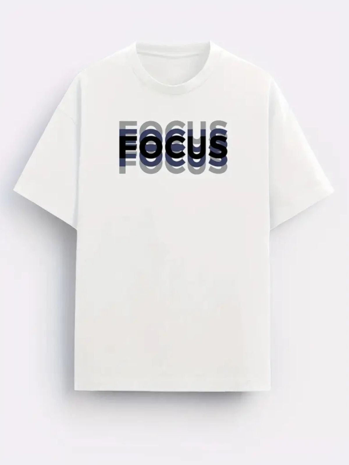Camiseta Estampada Oversized Focus Safira Moda Algodão Branca