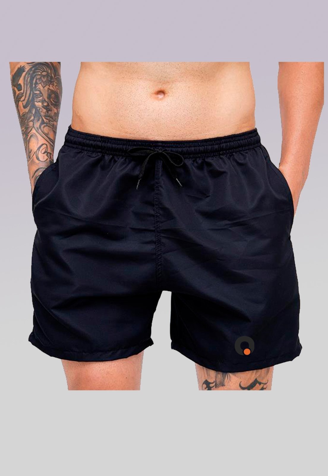 Short Tactel Premium Bermudas Moda Praia tectel Preto Black