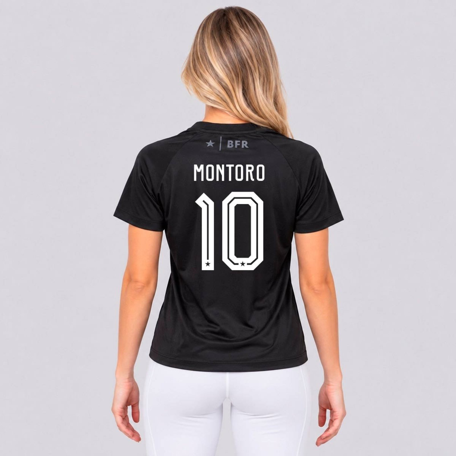 Camisa Botafogo Mosaico Feminina Preta 10 Montoro