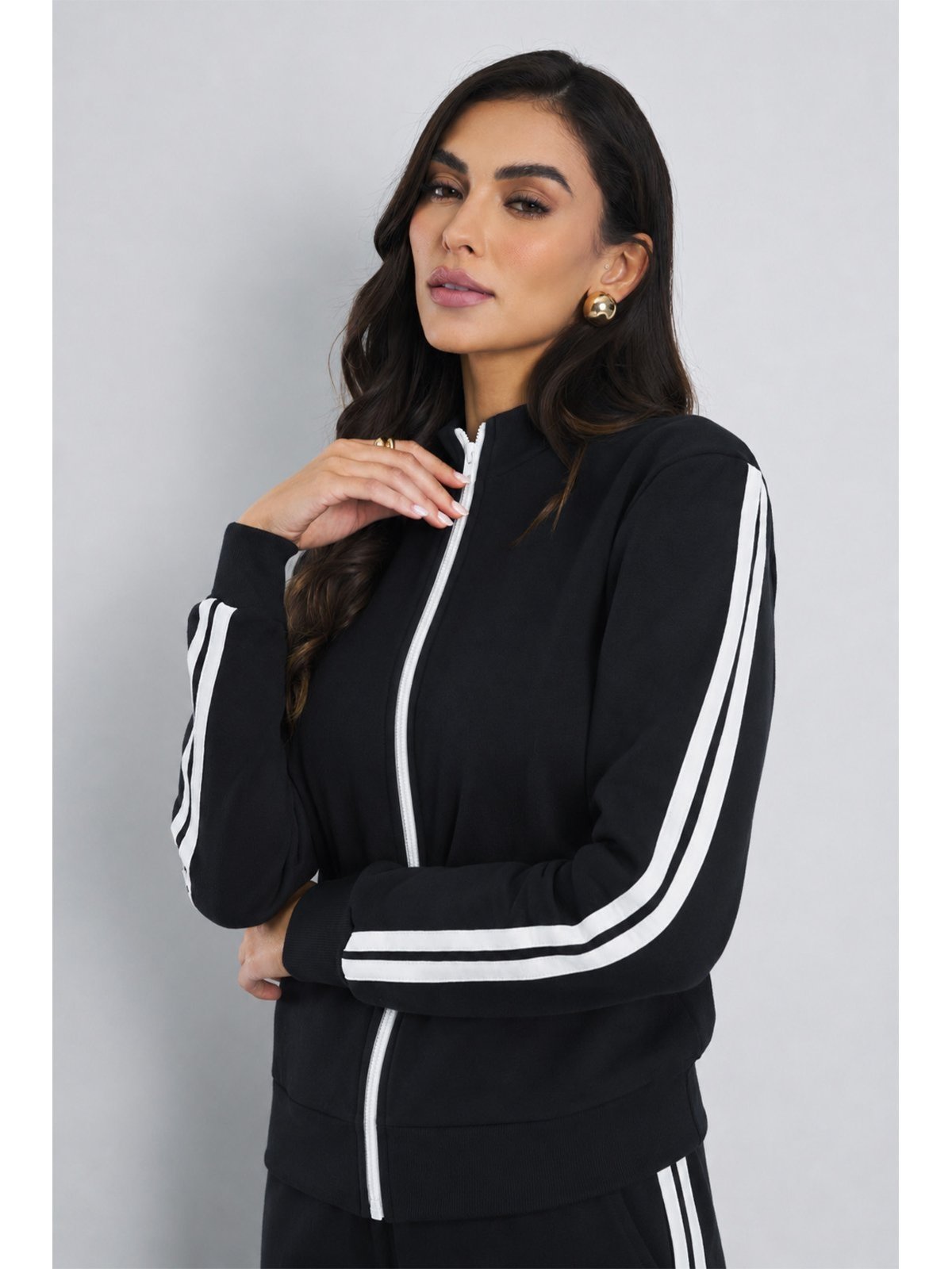 Blusa Moletom Peluciado Oversized Preto