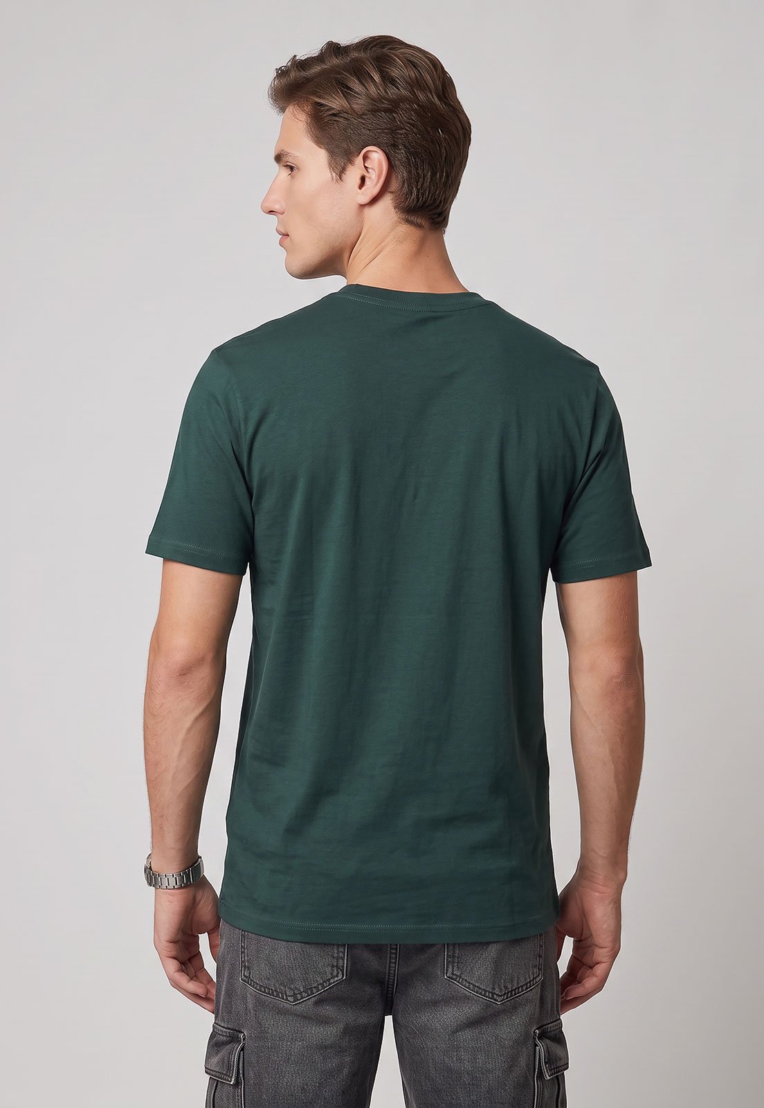 Camiseta Masculina Quiksilver Clicker Logo DNA Verde