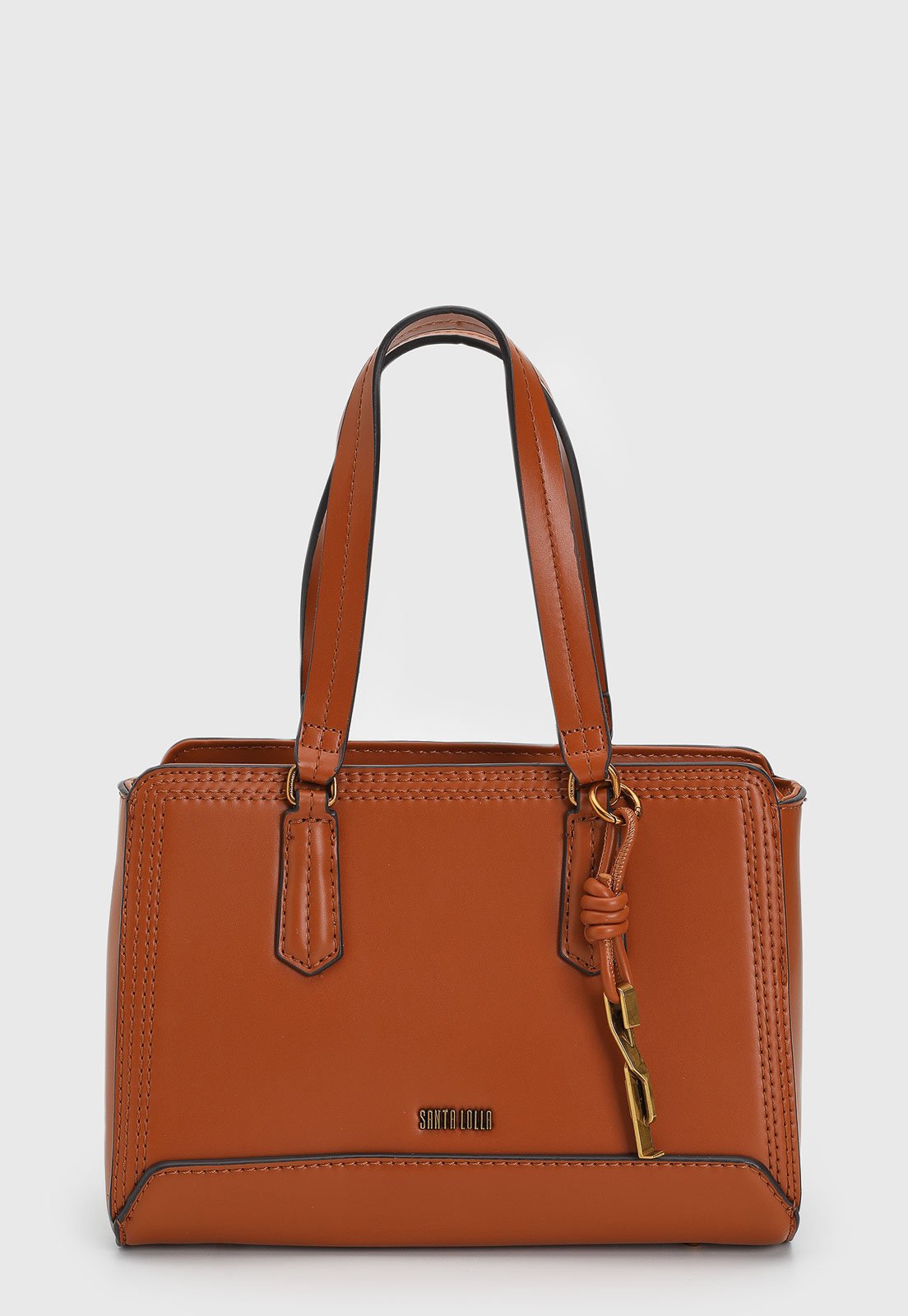 Bolsa Tiracolo Santa Lolla Alça Dupla Caramelo